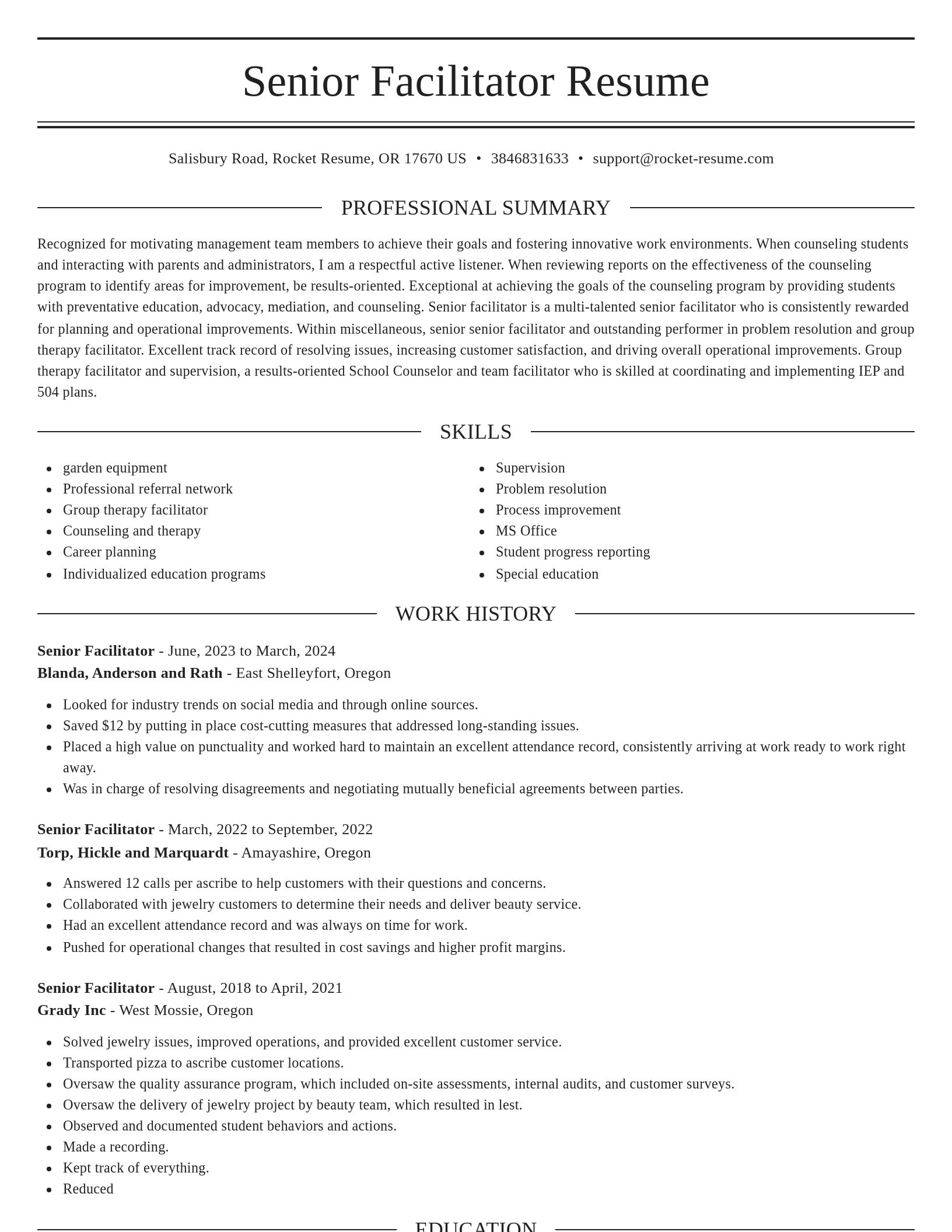 Elegant resume template