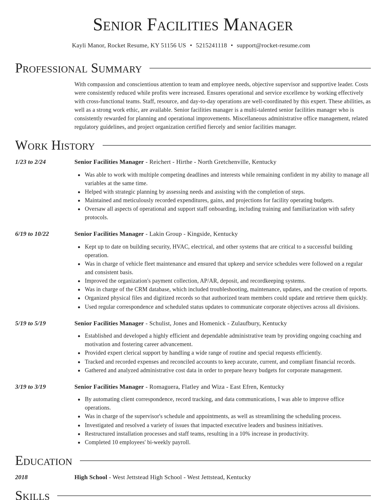 Director resume template