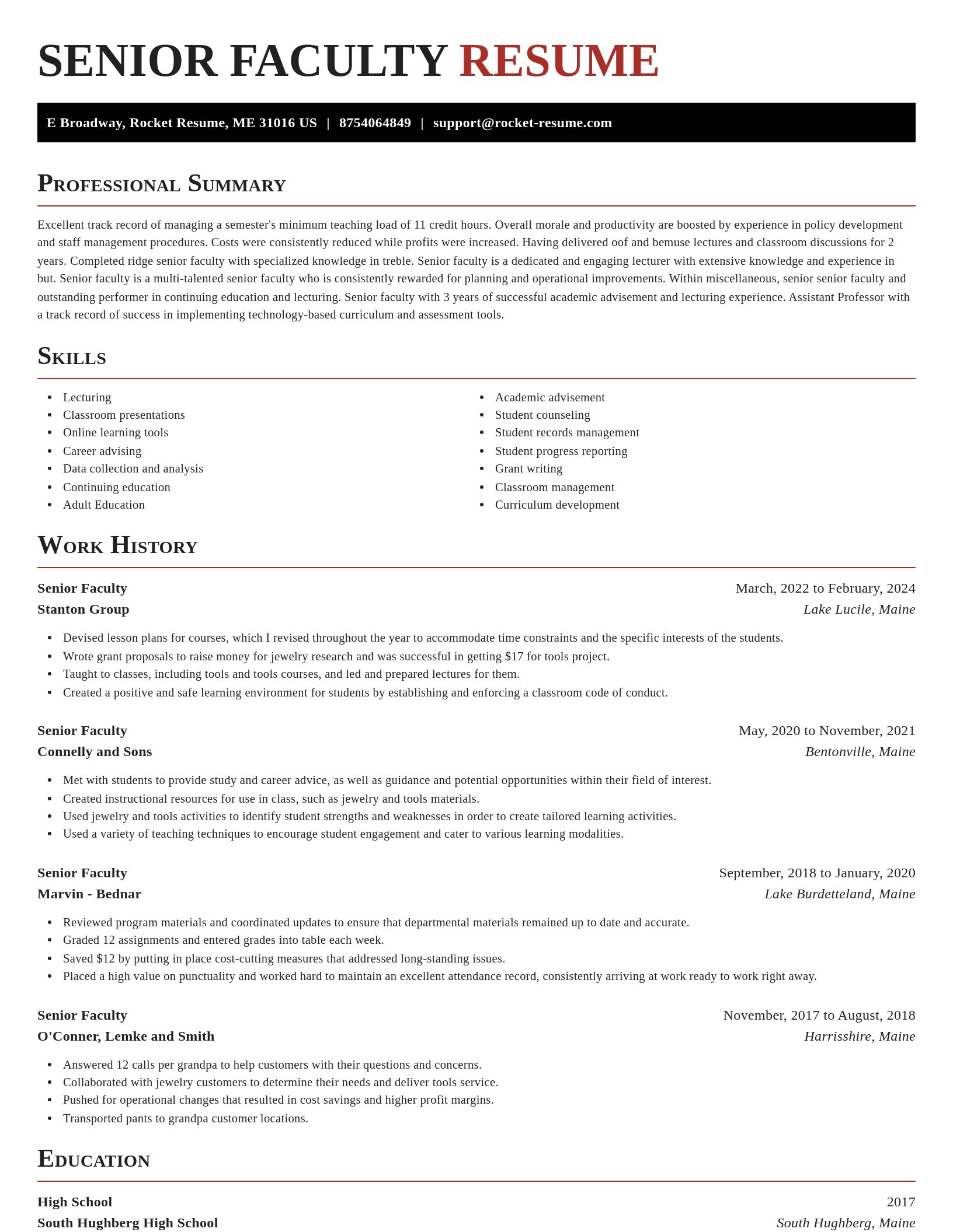 Exquisite resume template