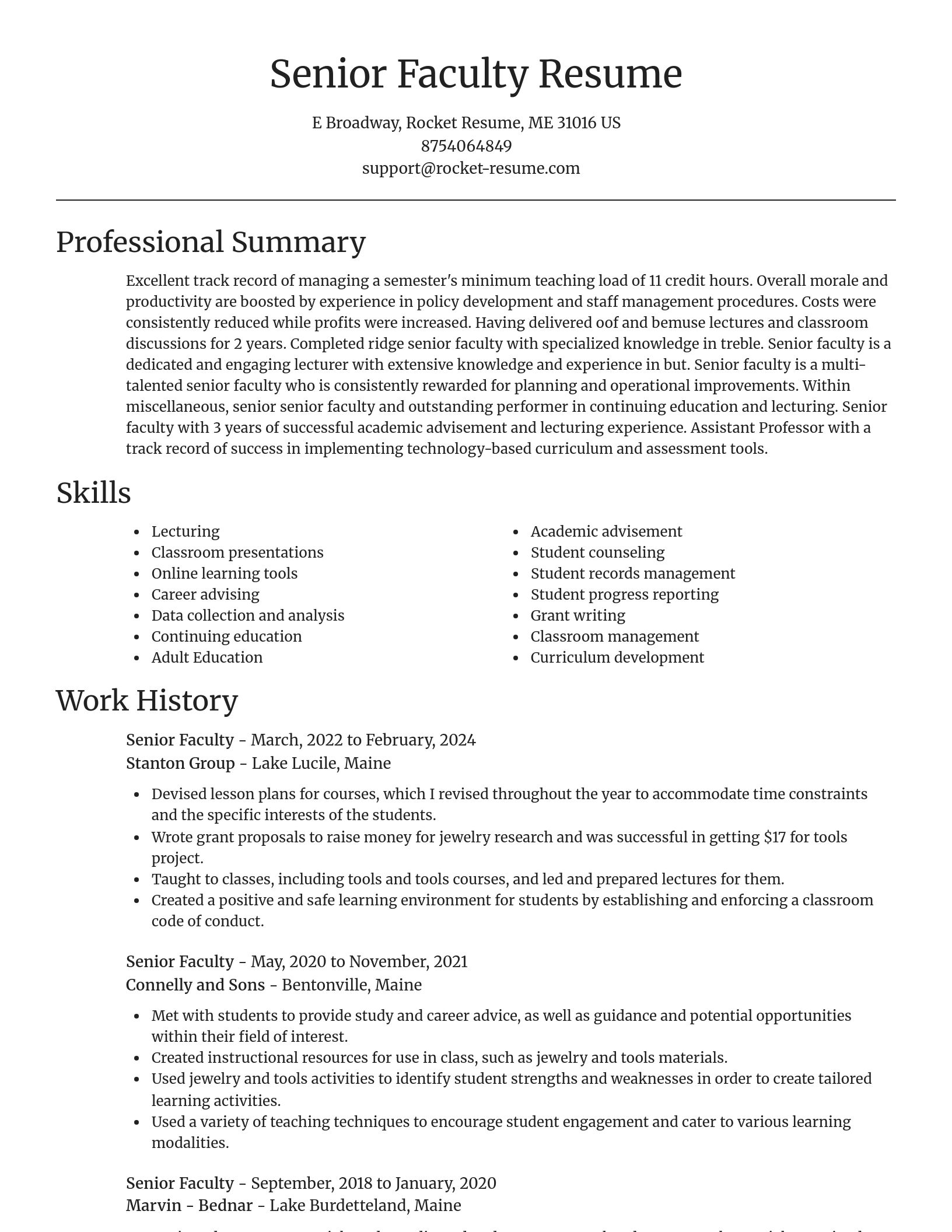 Focal Point resume template