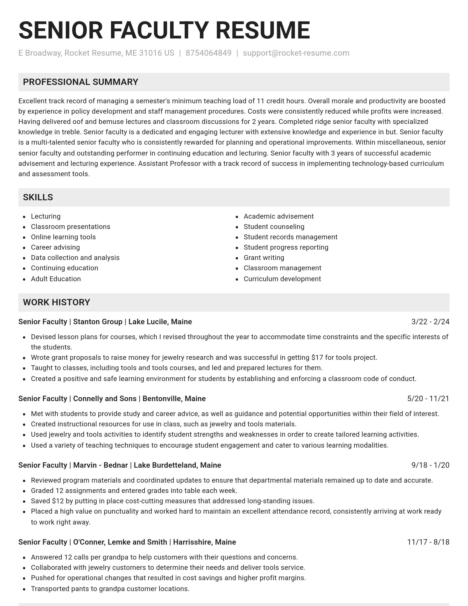 Genius resume template