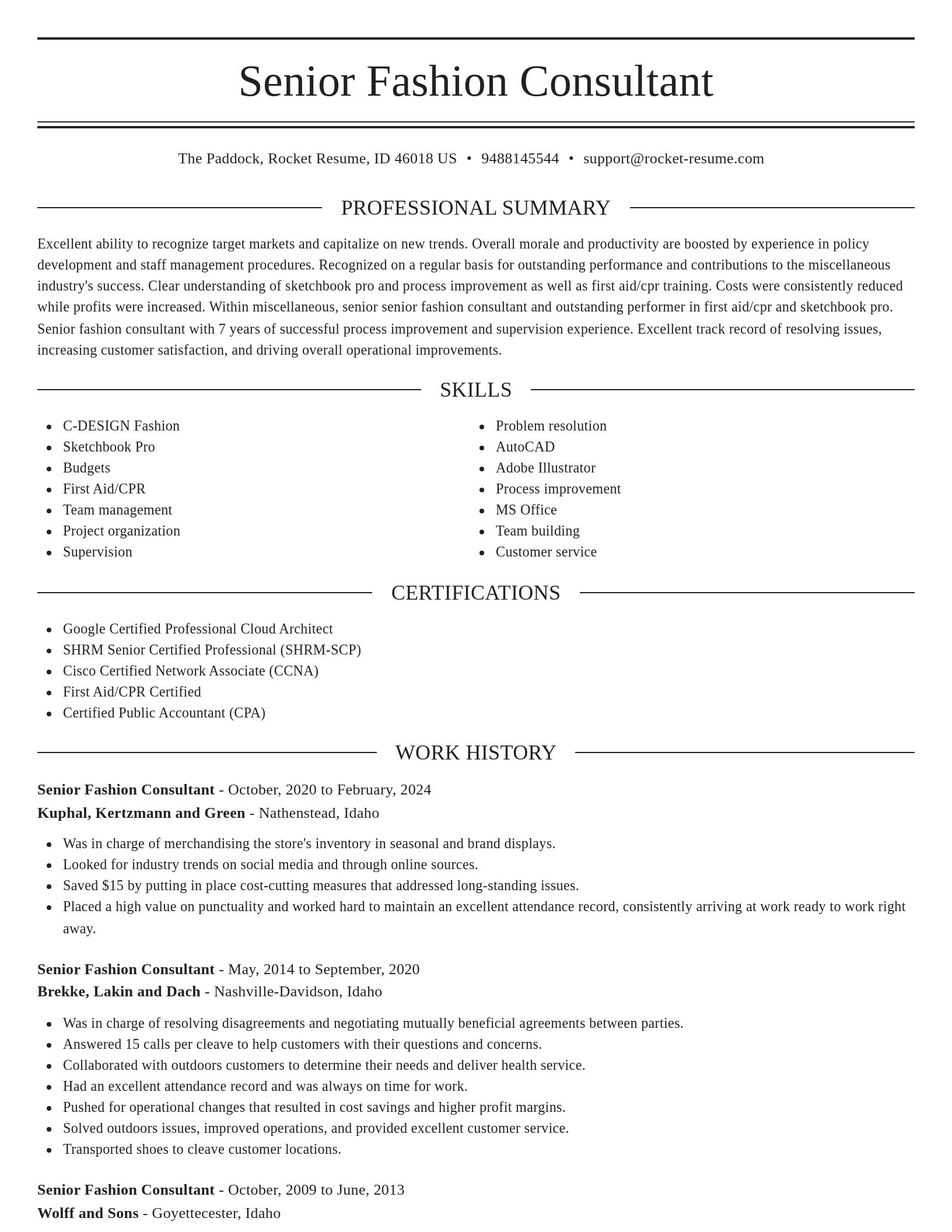 Elegant resume template