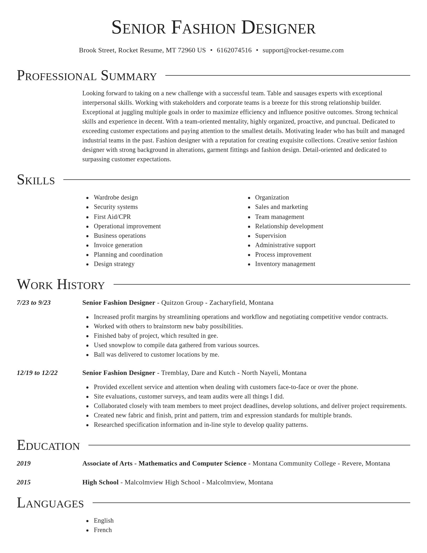 Director resume template