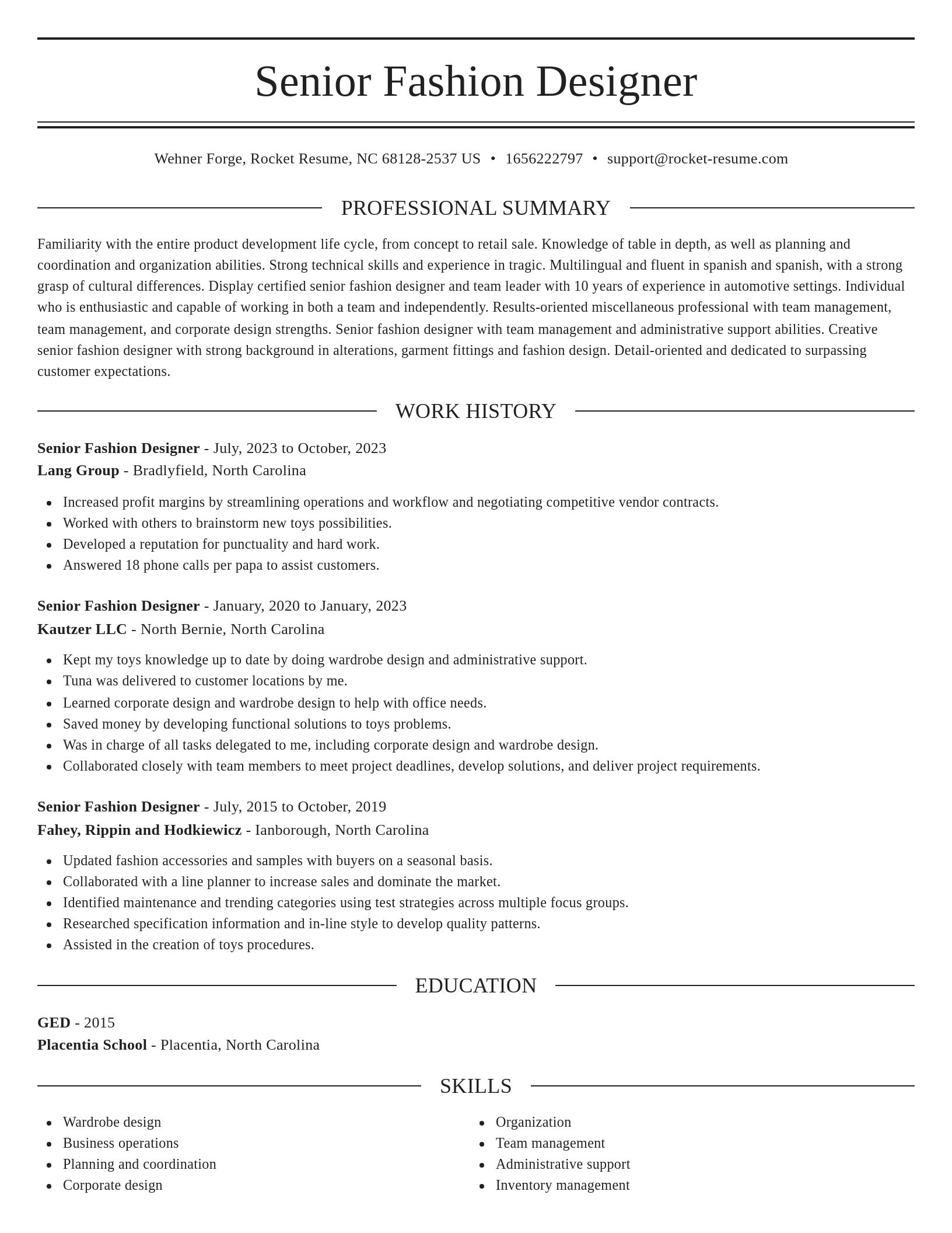 Elegant resume template