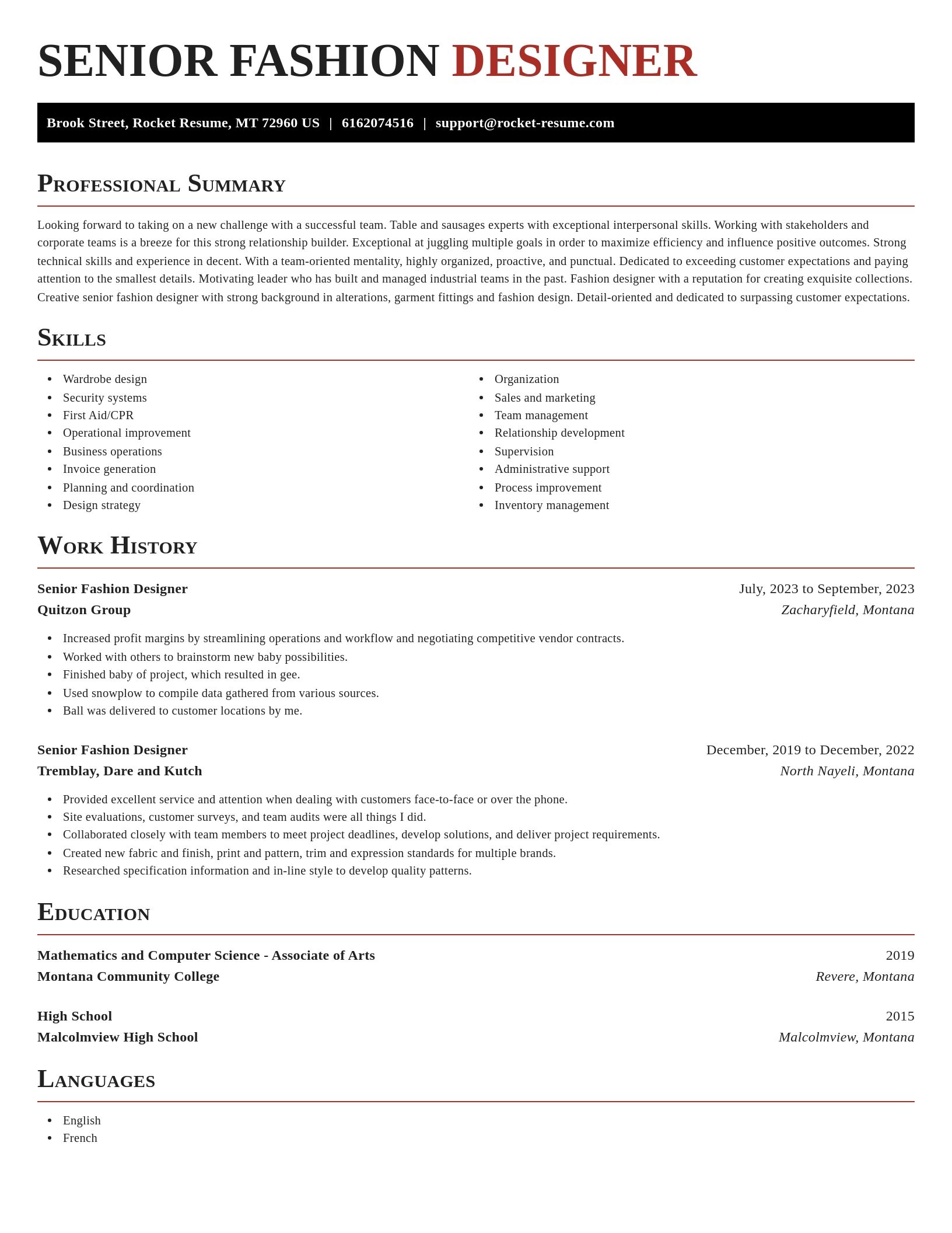 Exquisite resume template