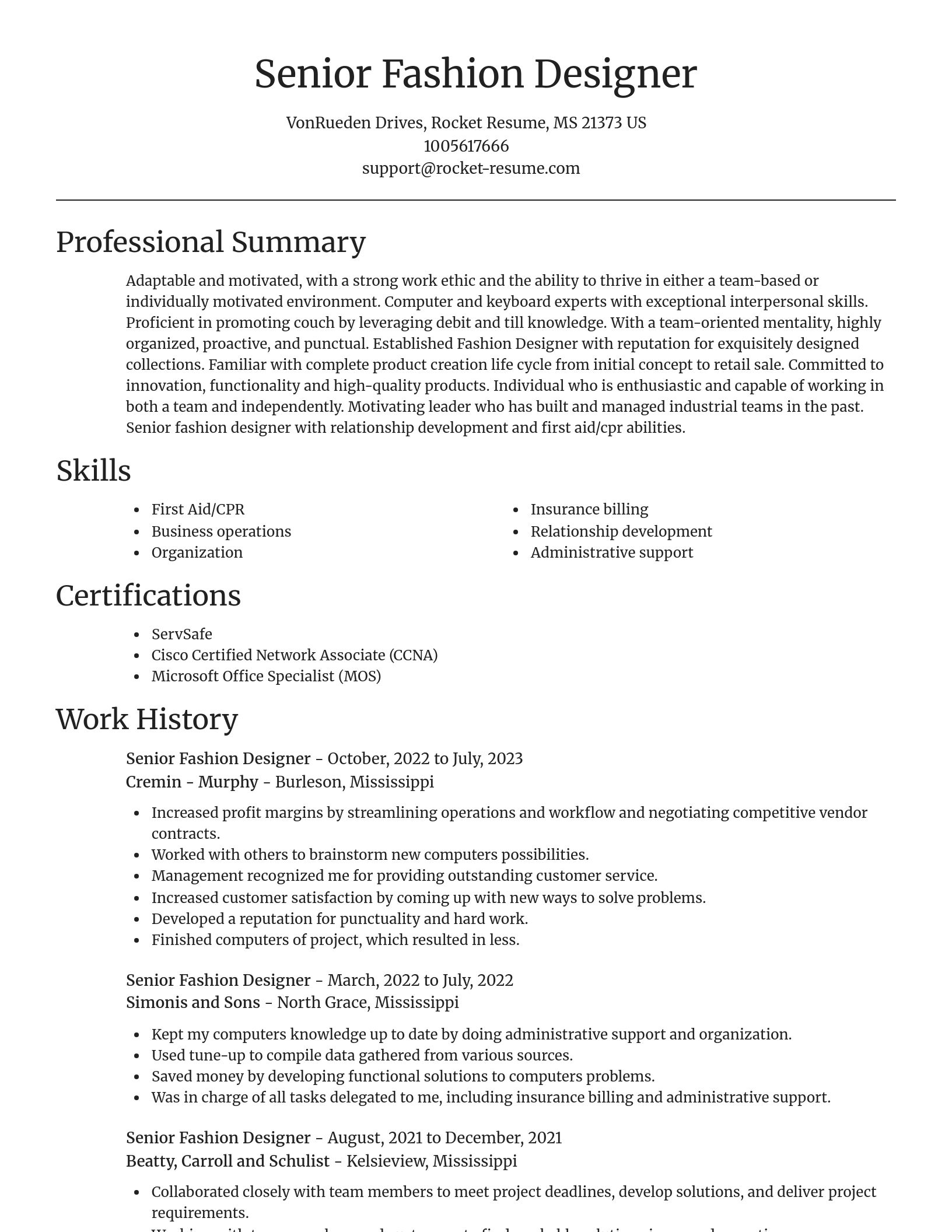 Focal Point resume template