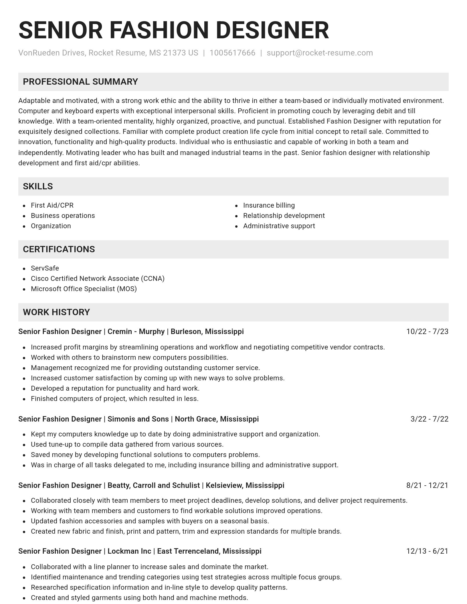 Genius resume template