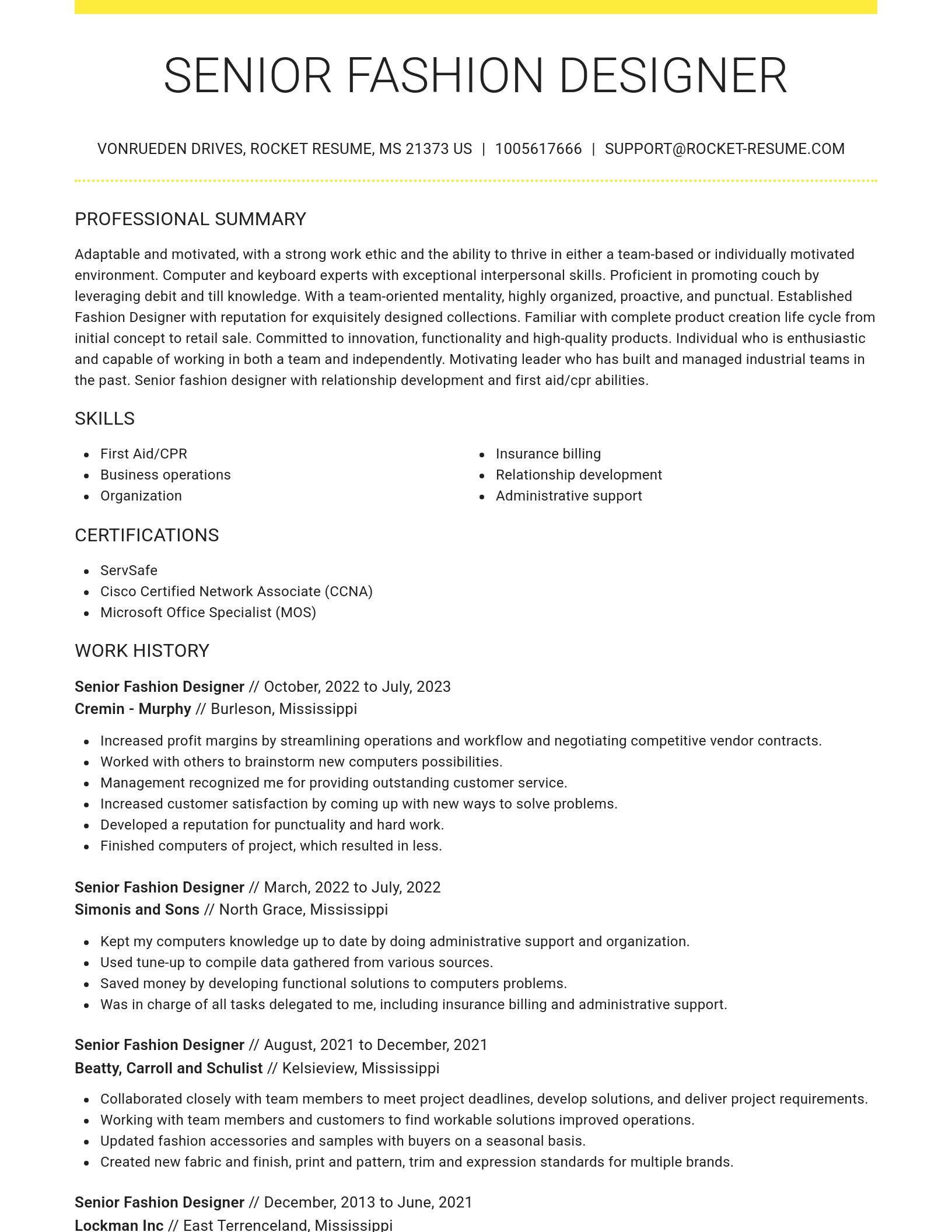 Grand resume template
