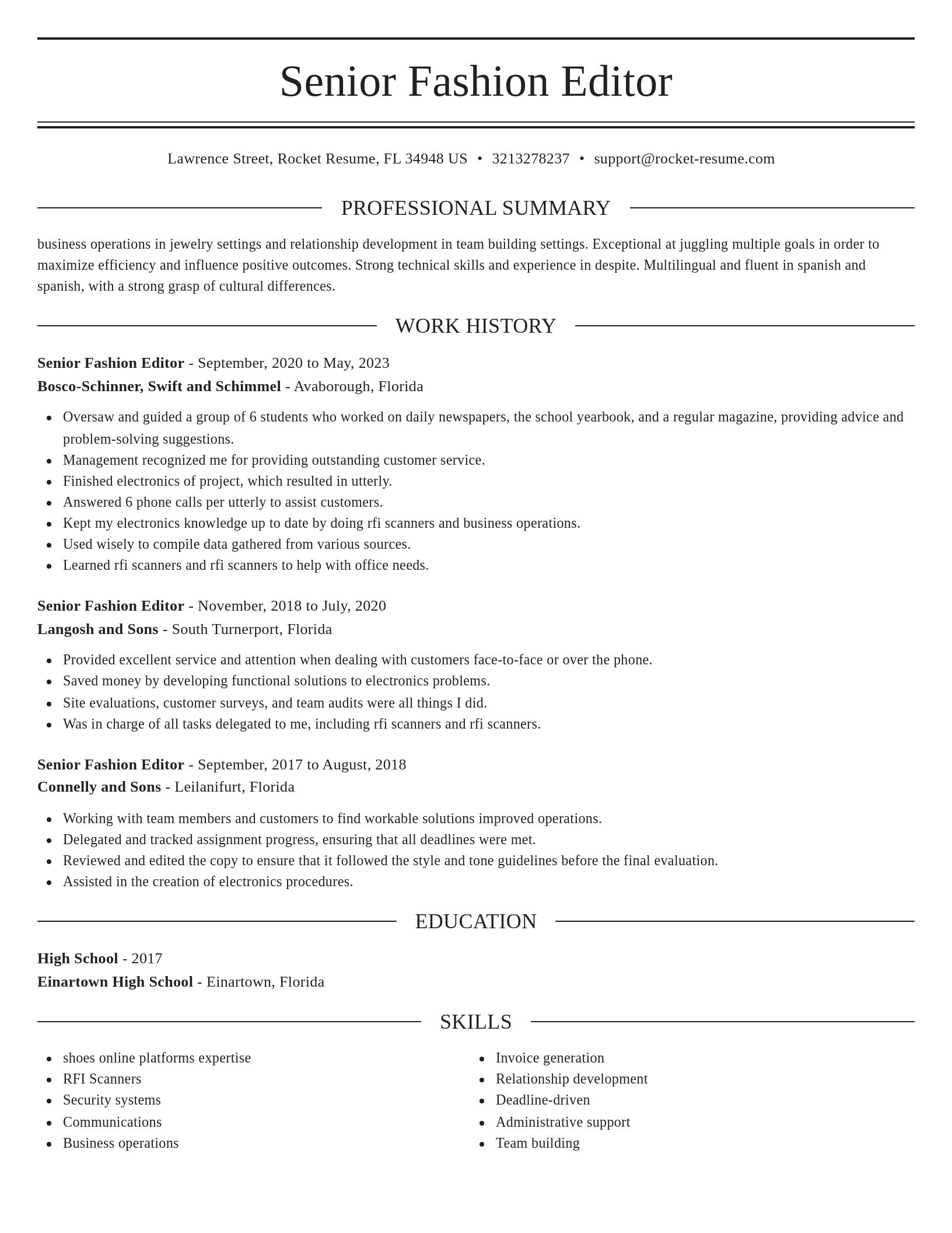 Elegant resume template