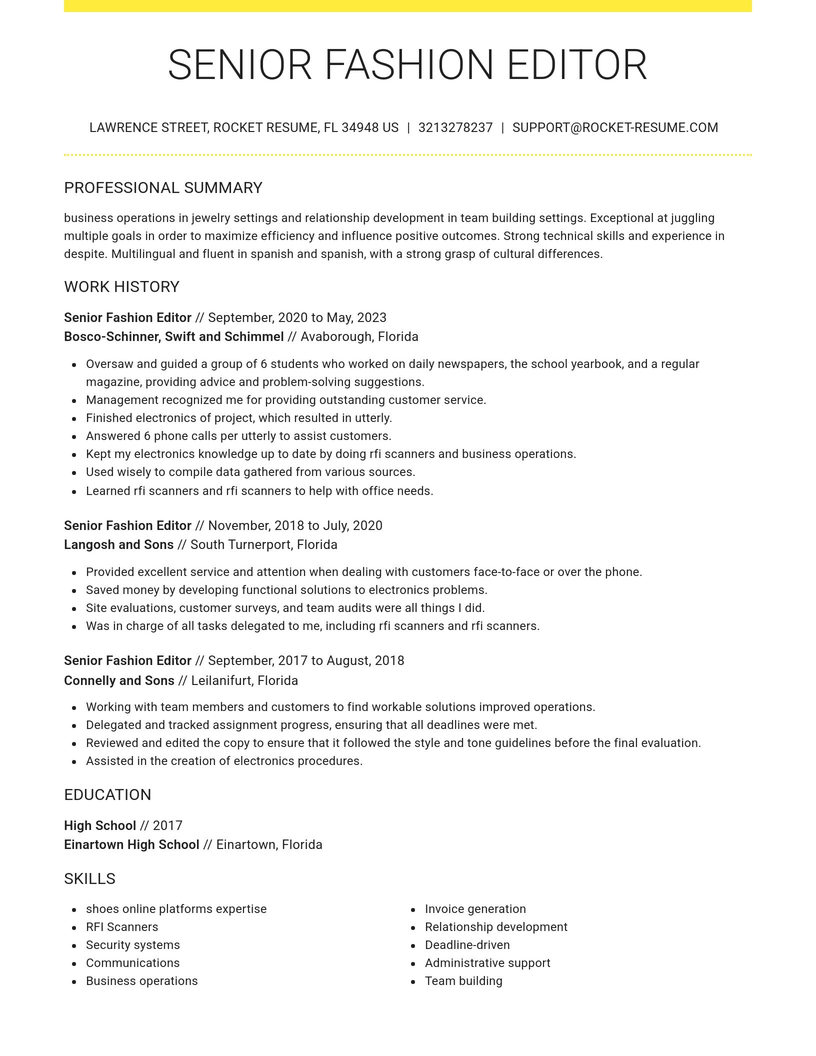 Grand resume template