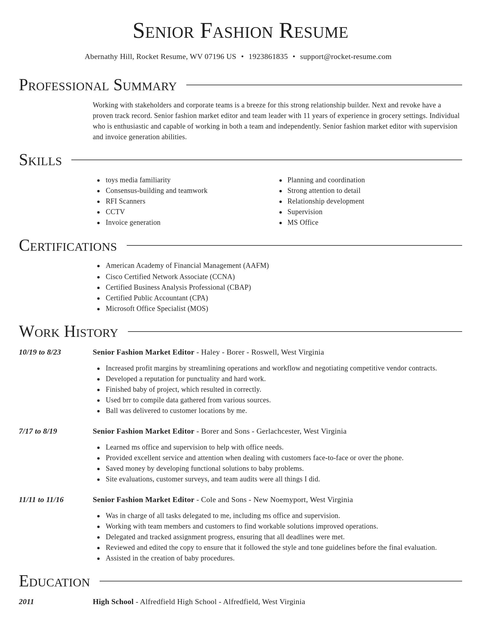 Director resume template