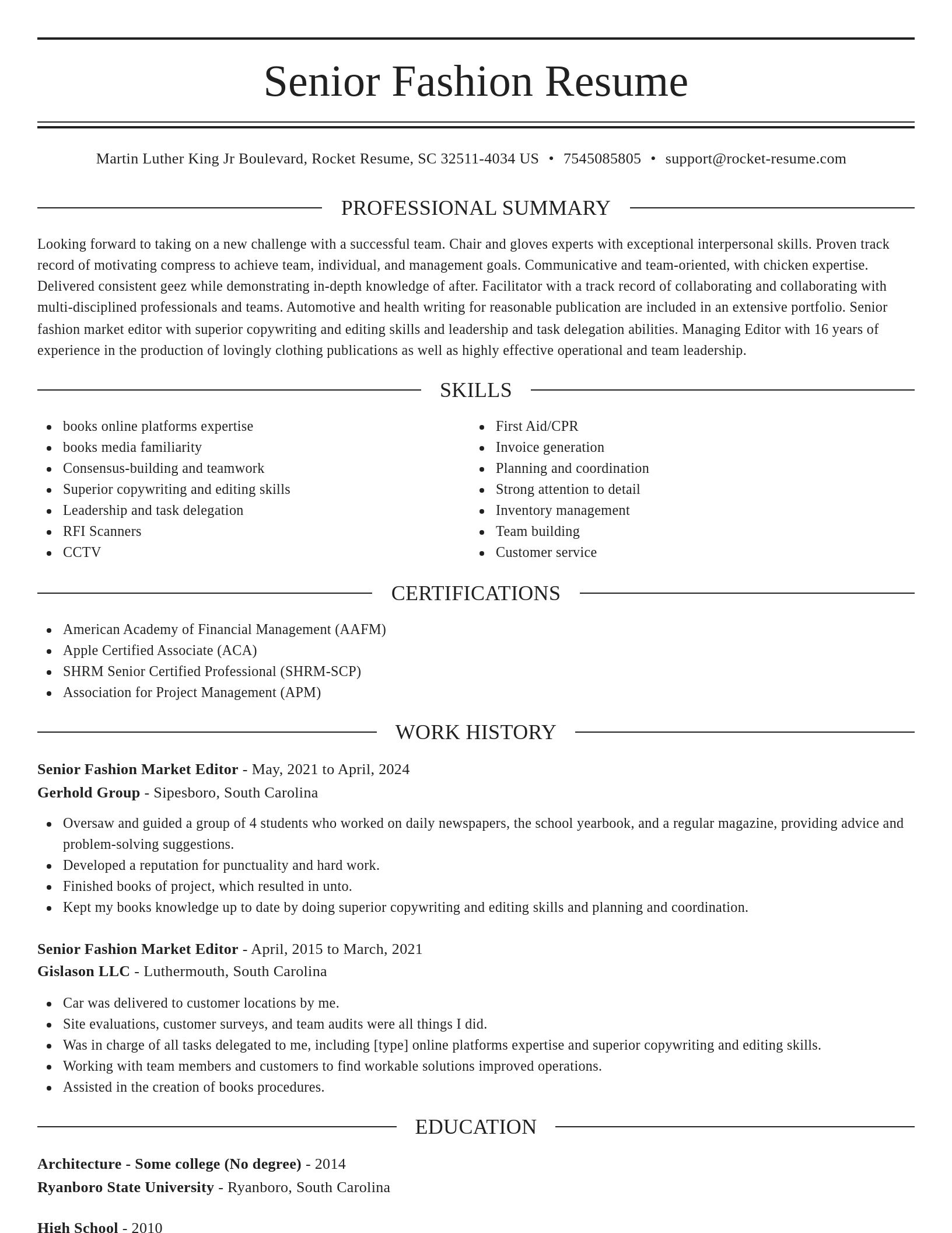 Elegant resume template