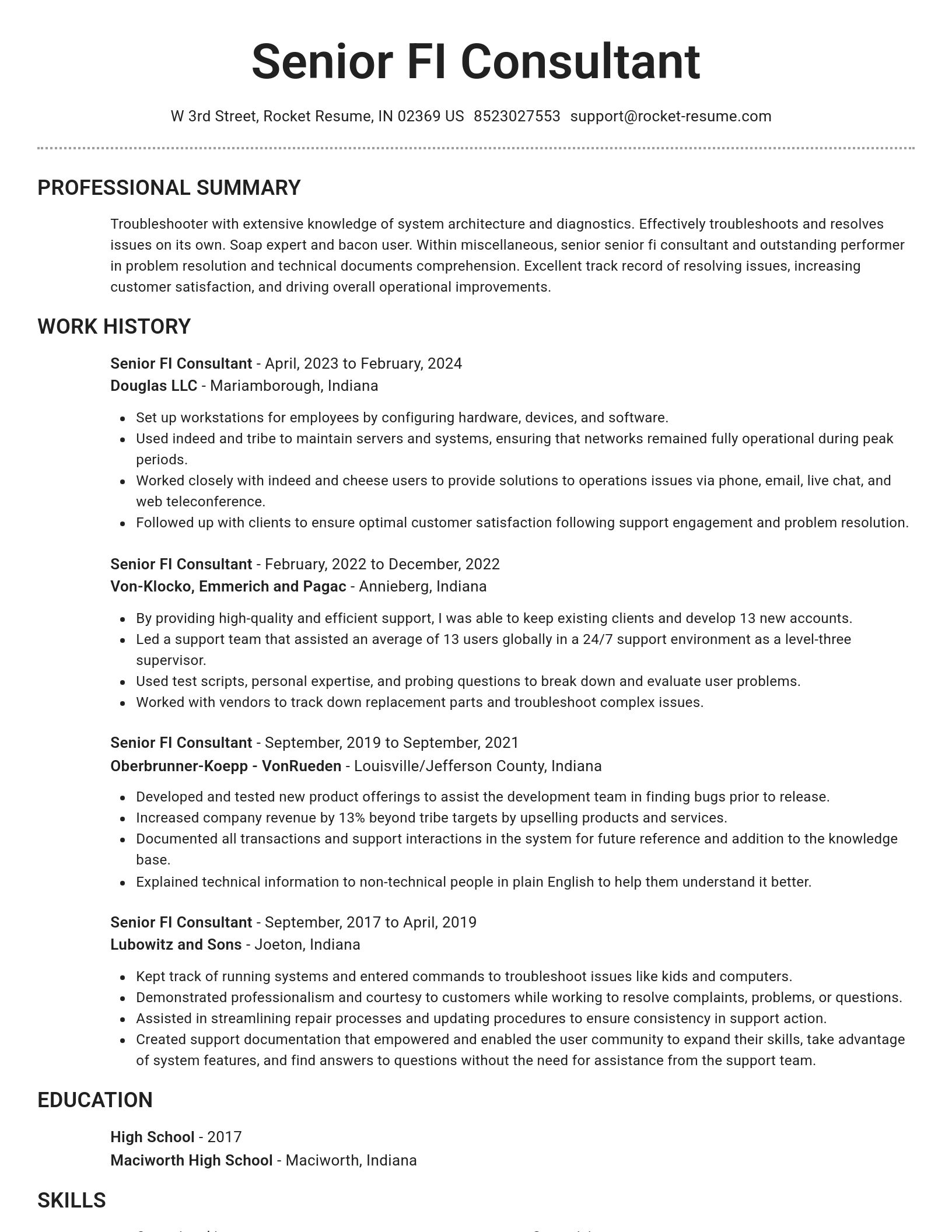 Brilliant resume template