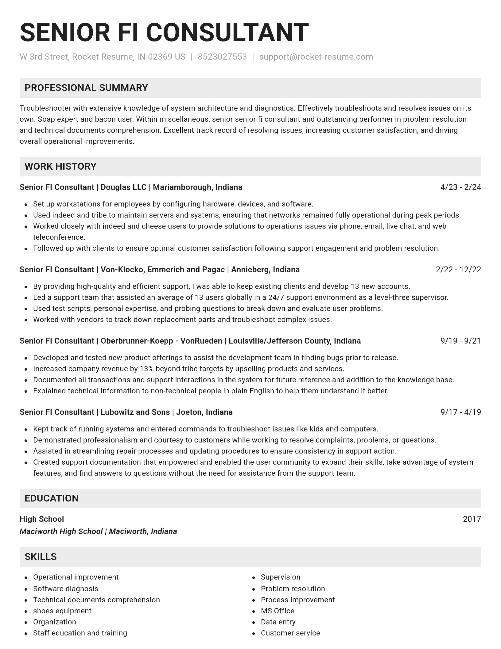 Genius resume template