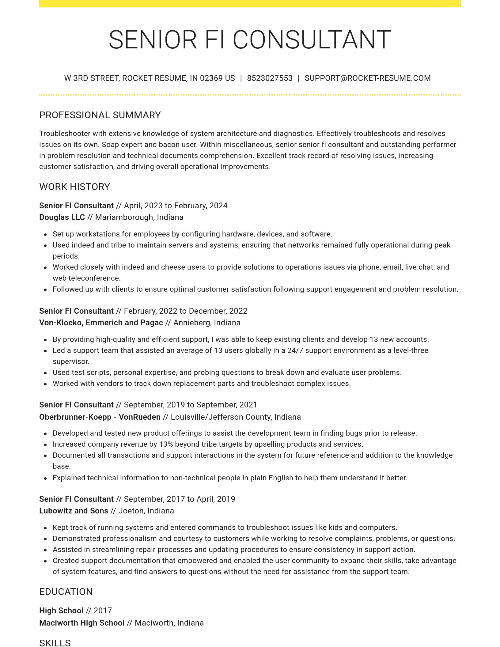 Grand resume template