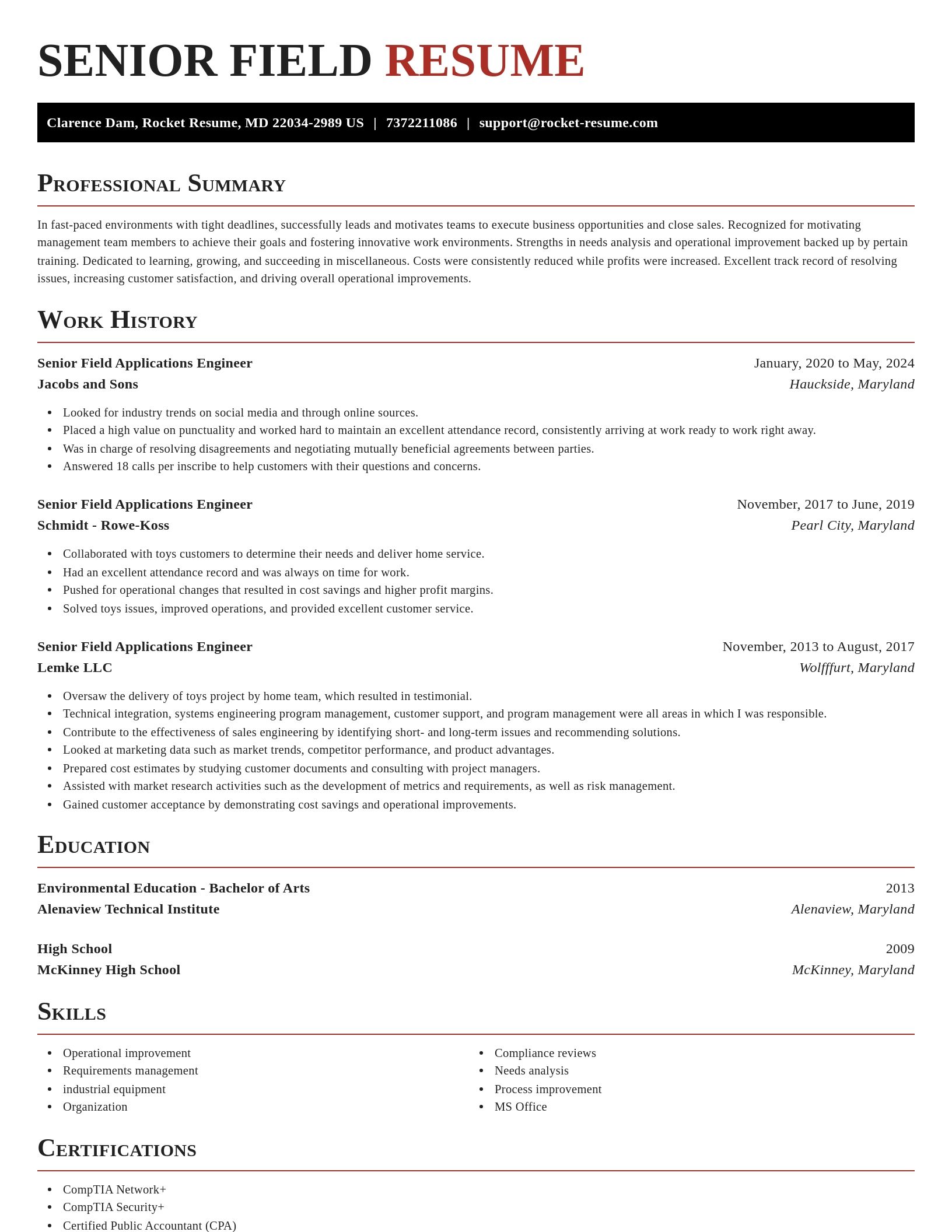 Exquisite resume template