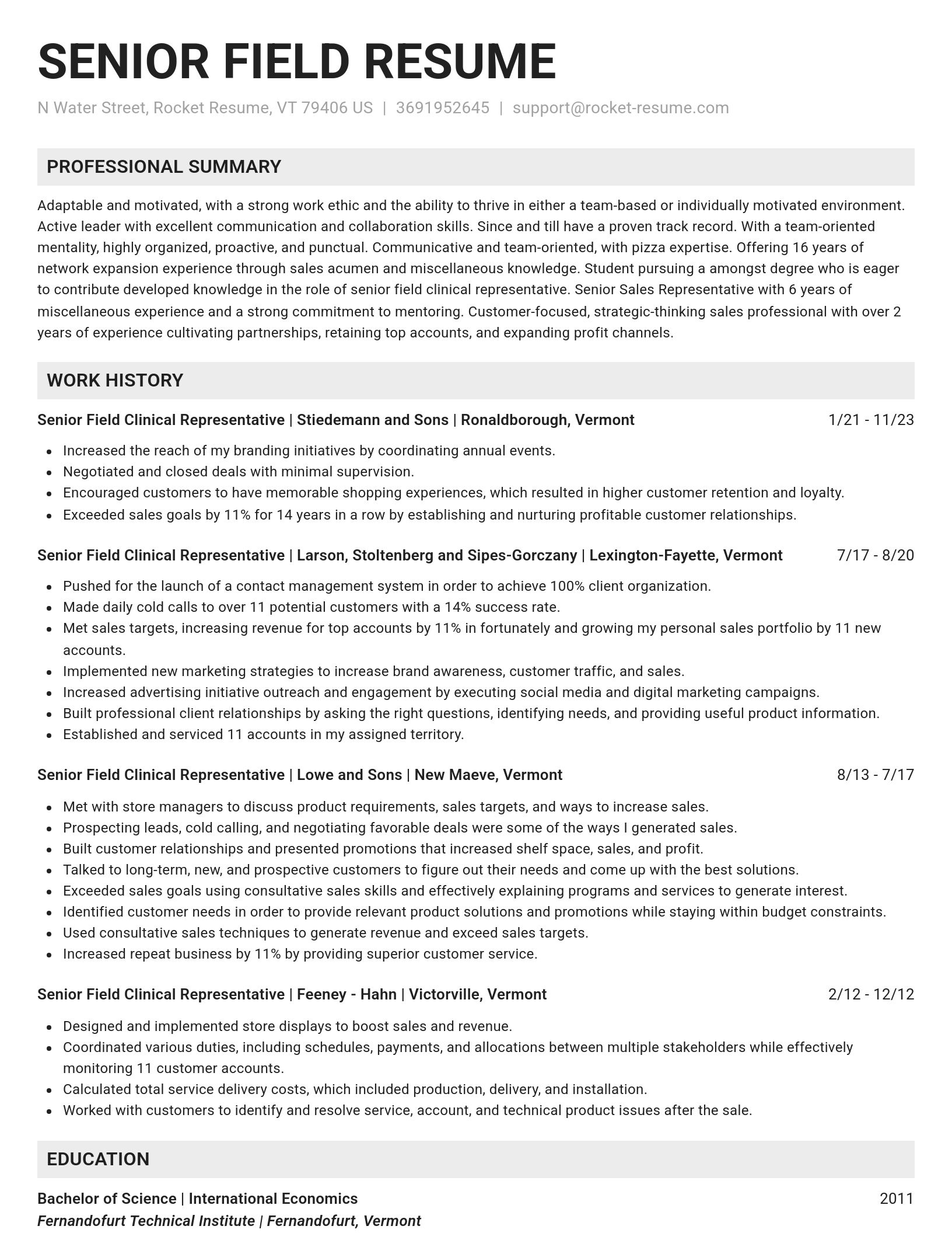 Genius resume template