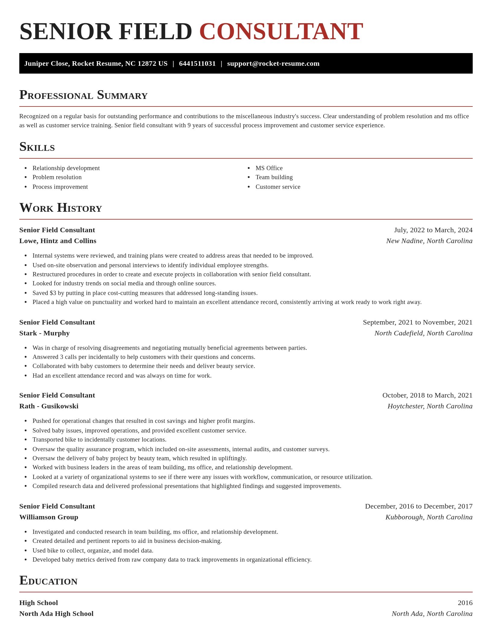 Exquisite resume template