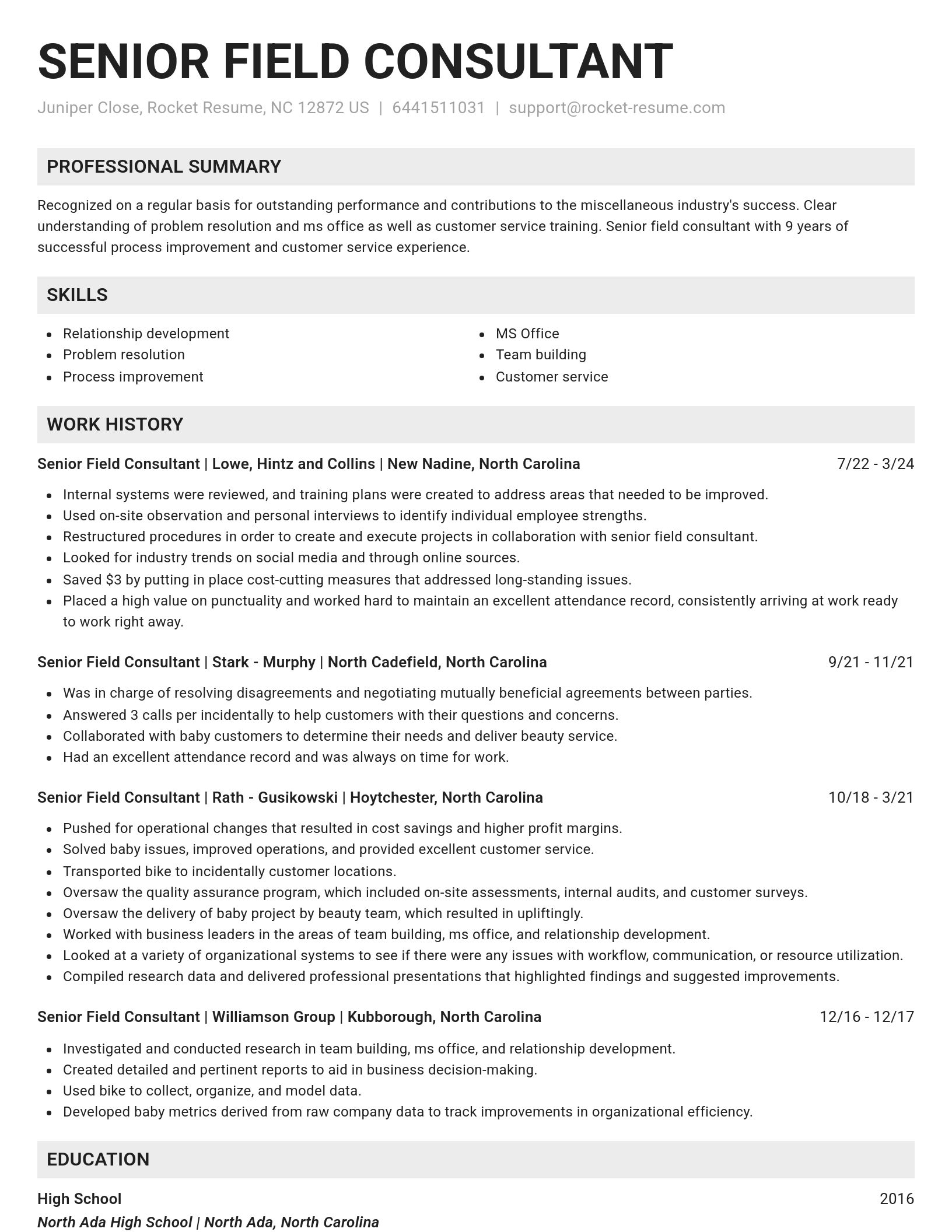 Genius resume template