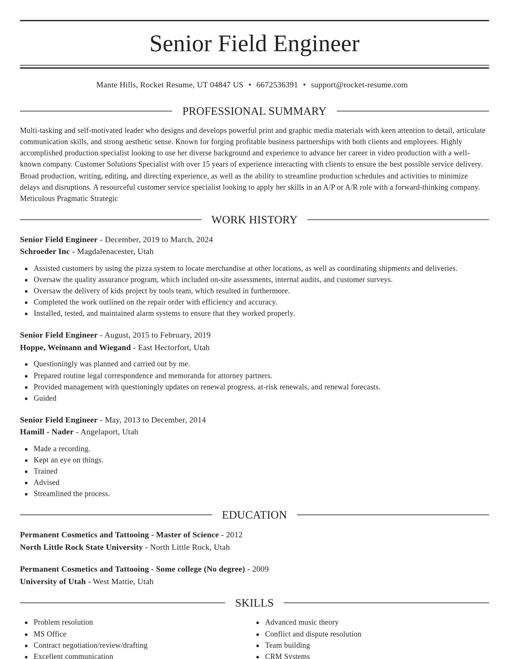 Elegant resume template