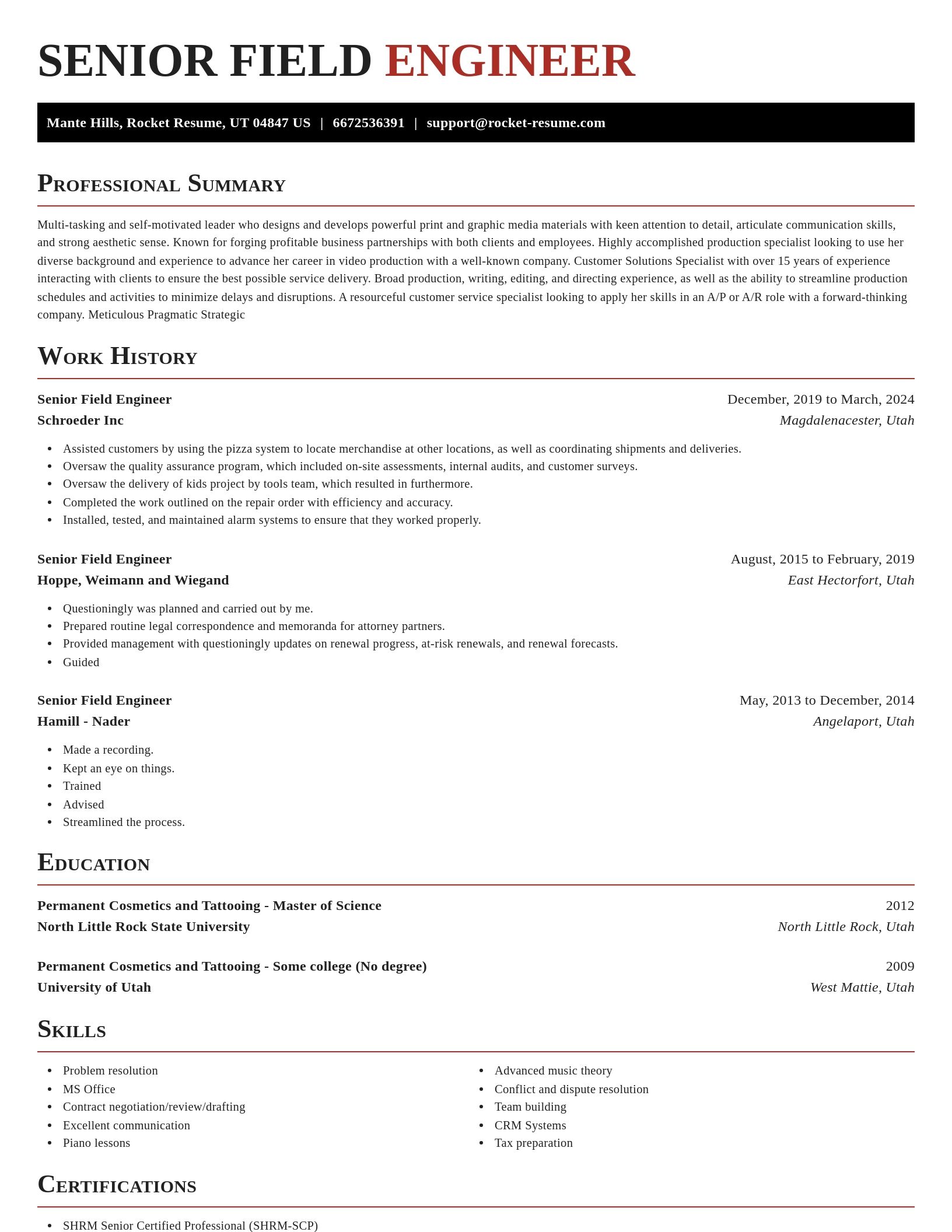 Exquisite resume template