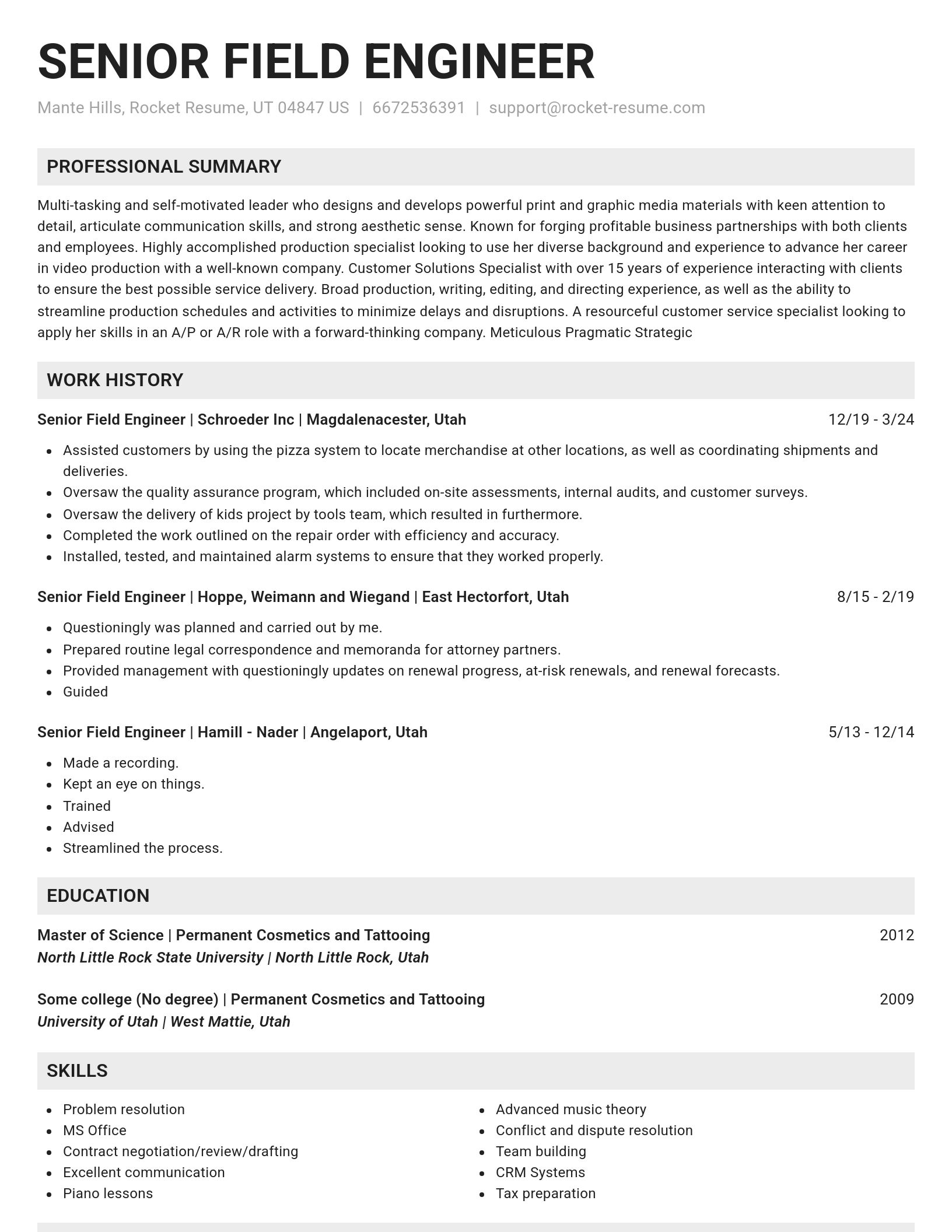 Genius resume template