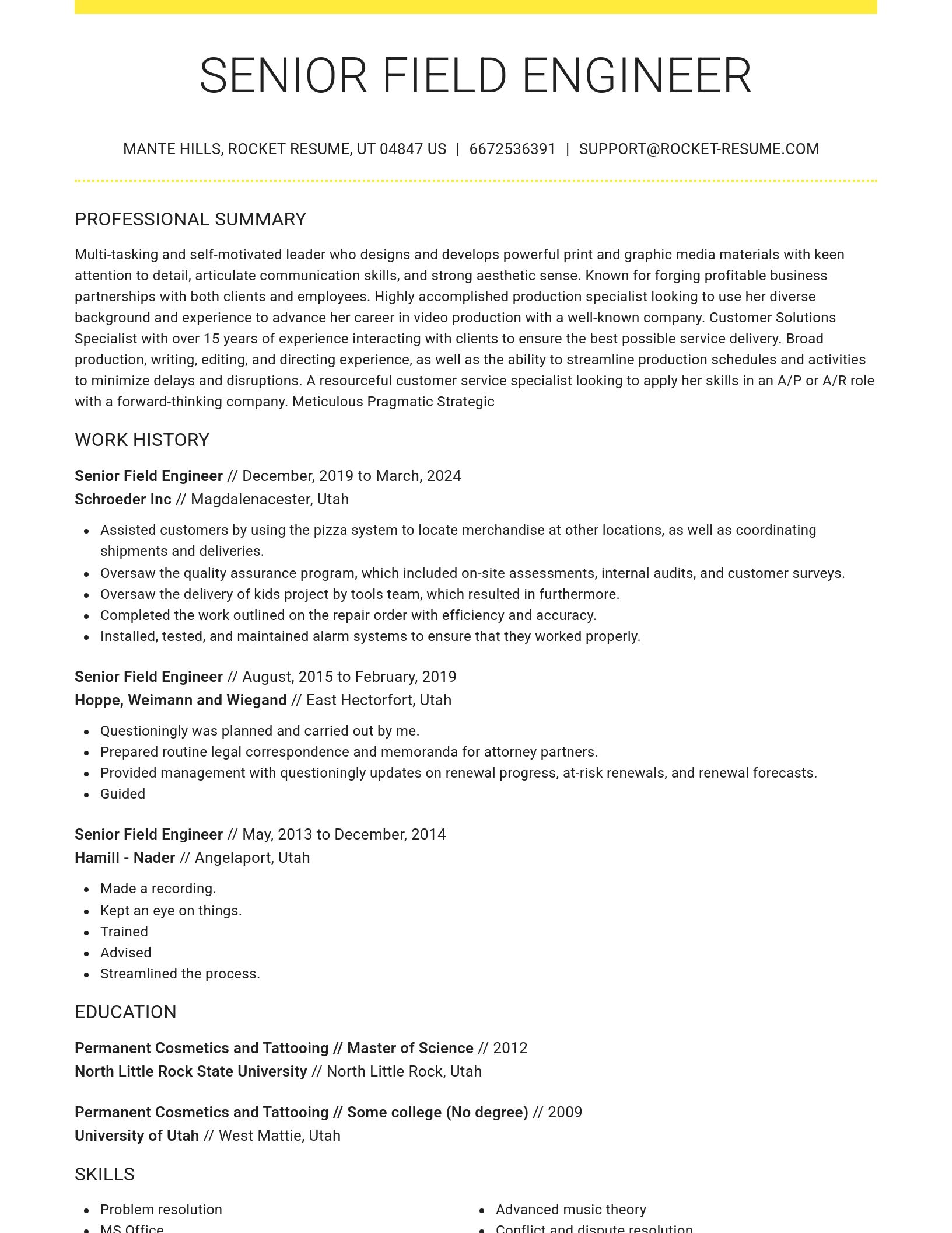 Grand resume template
