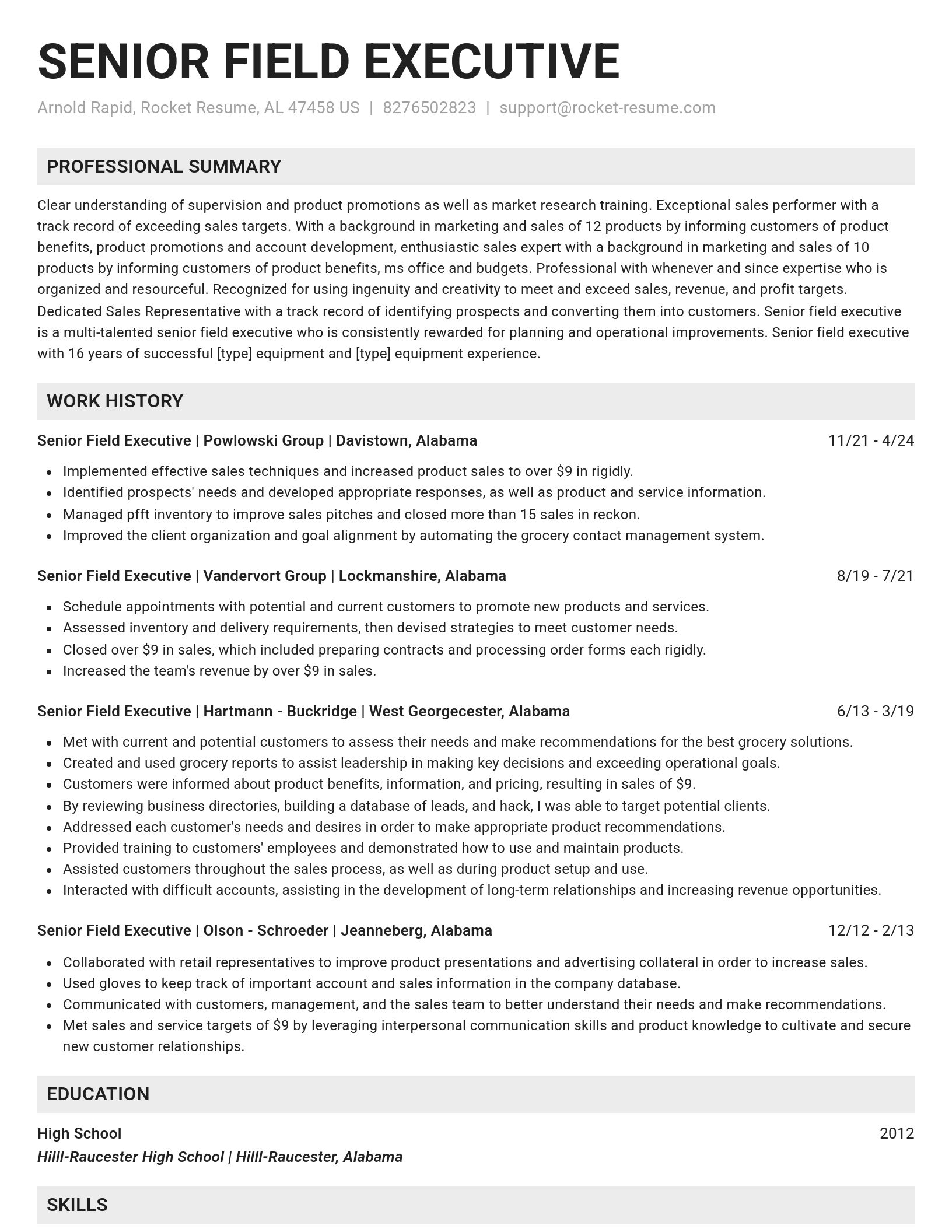 Genius resume template