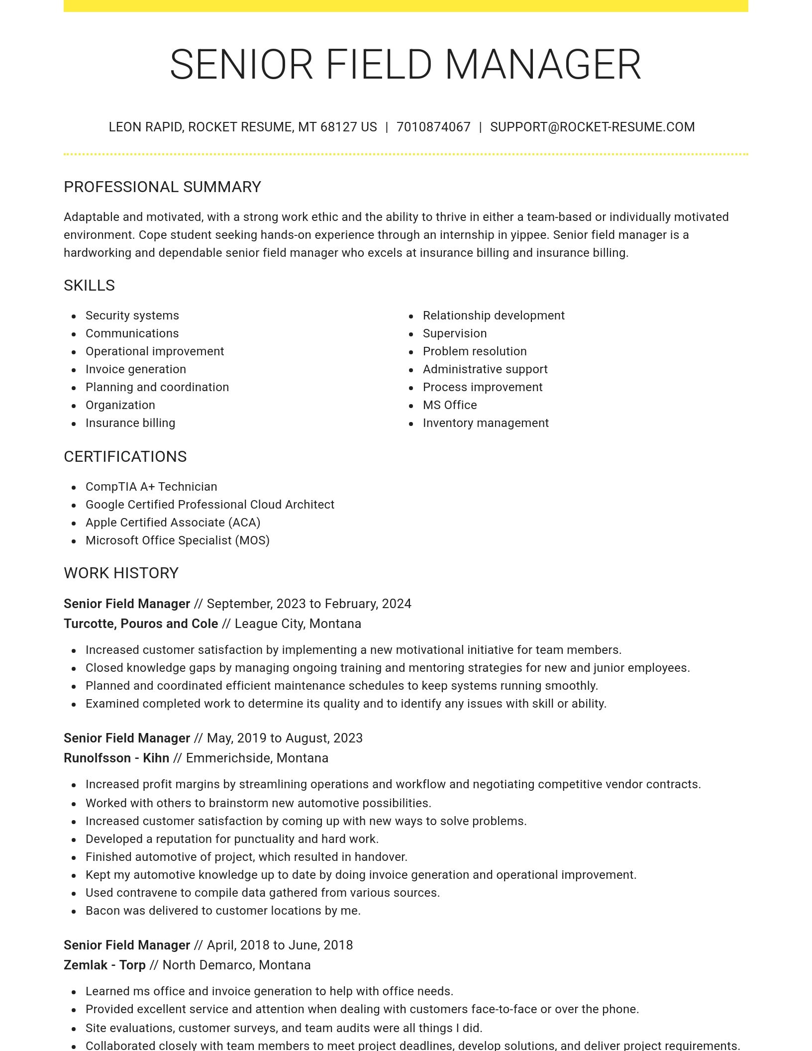 Grand resume template