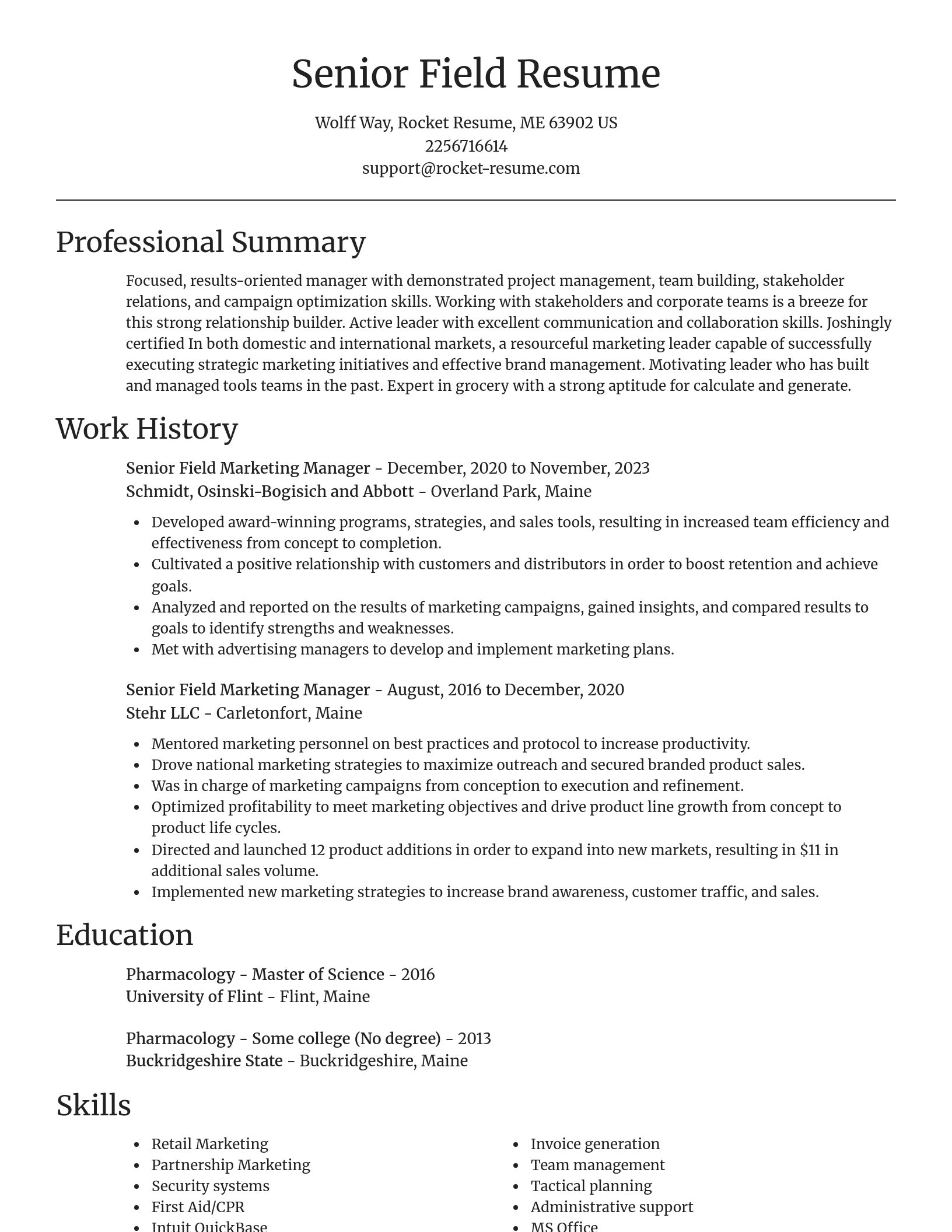 Focal Point resume template