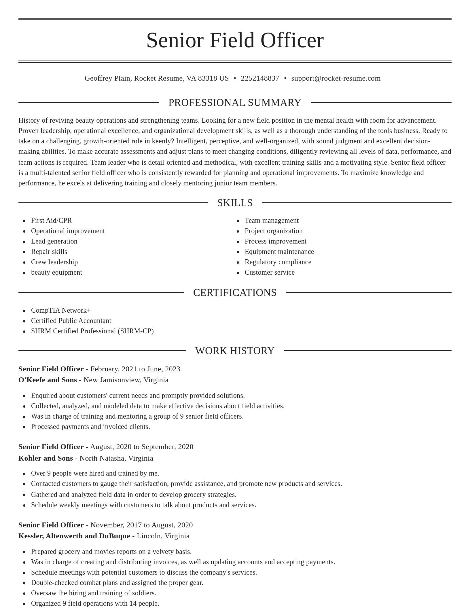 Elegant resume template