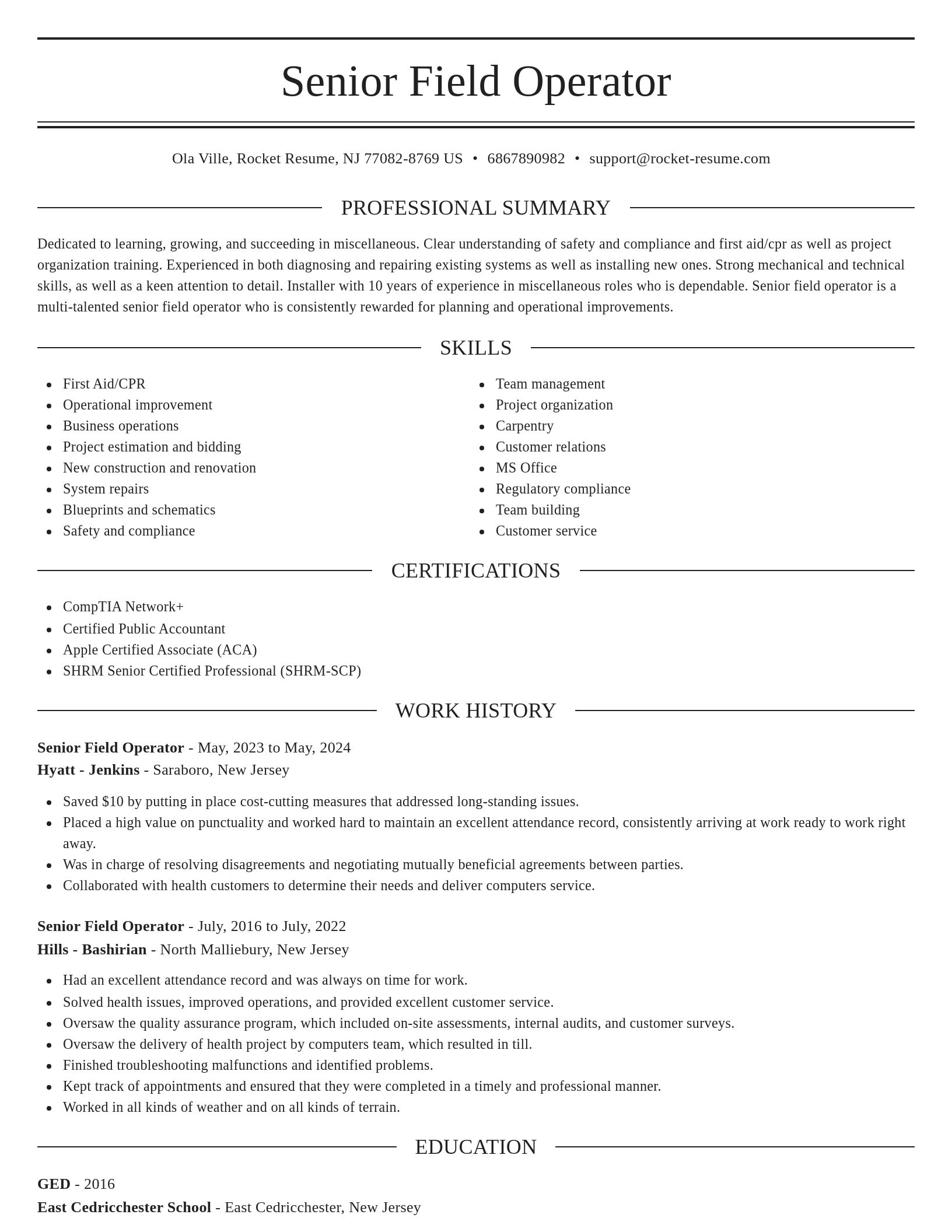 Elegant resume template