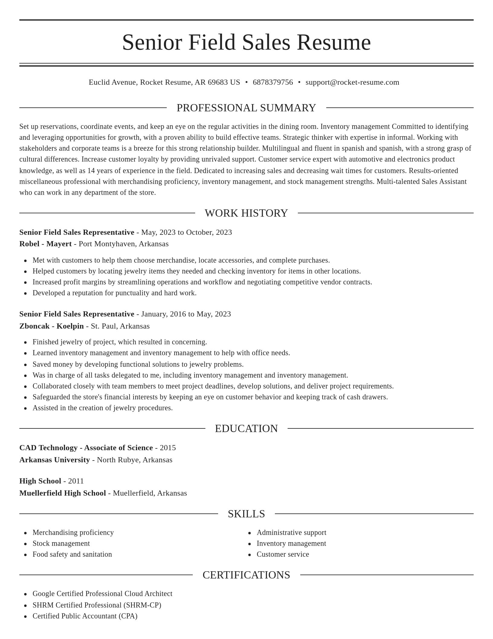 Elegant resume template