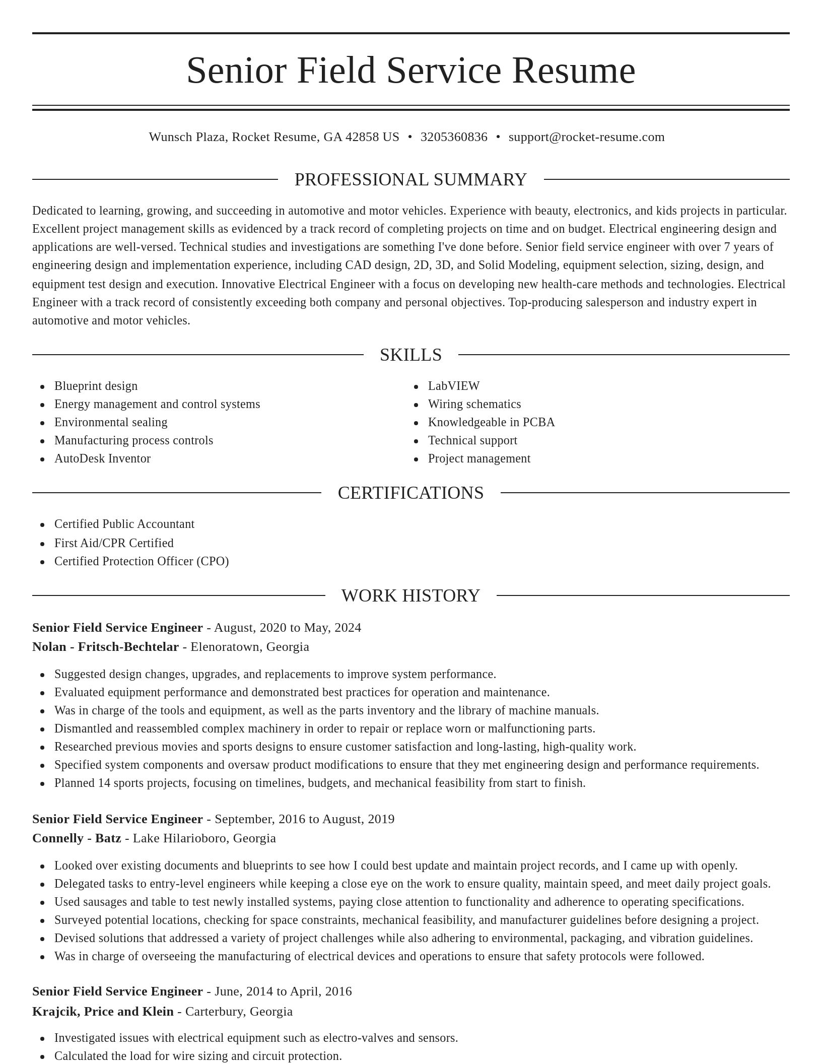 Elegant resume template