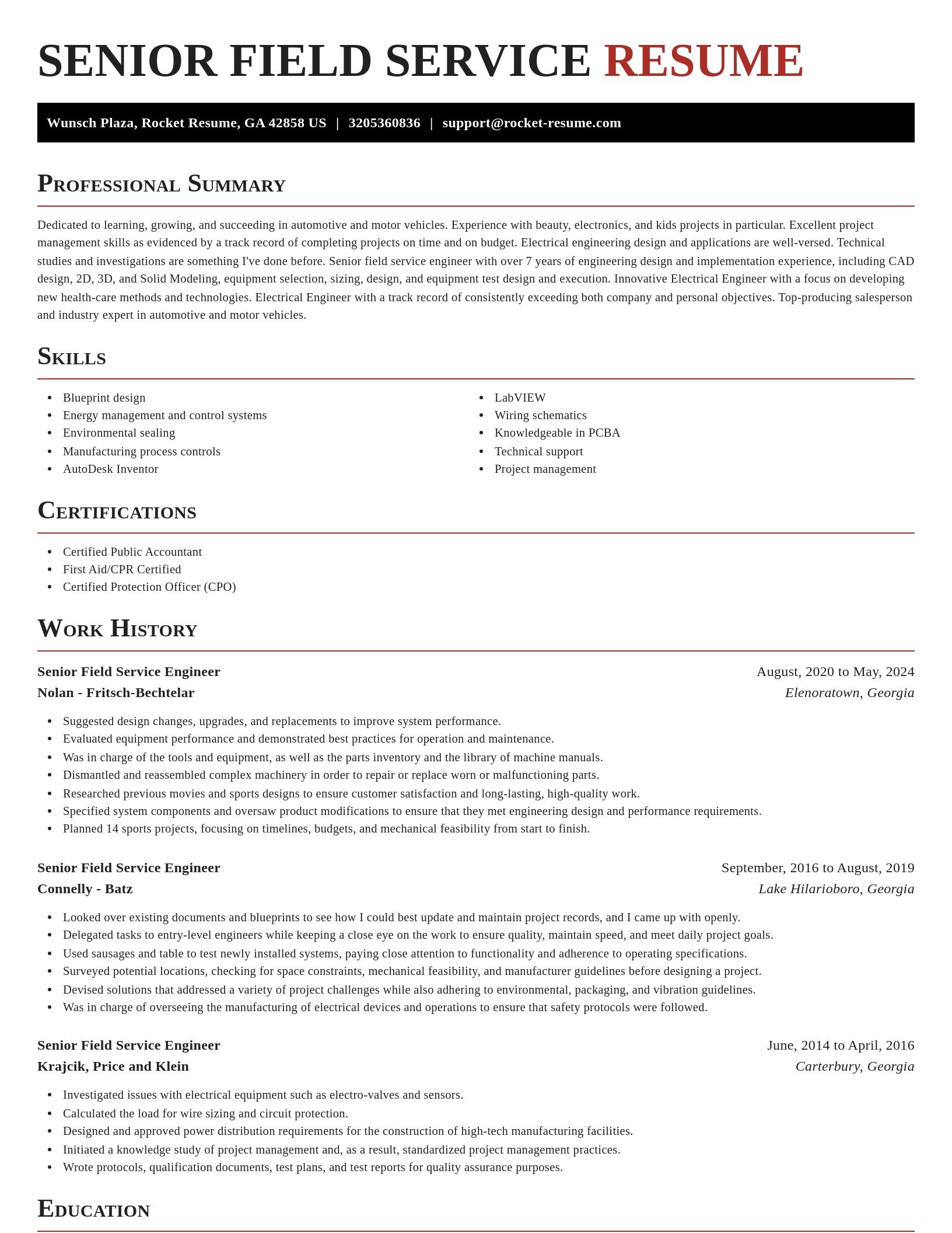 Exquisite resume template