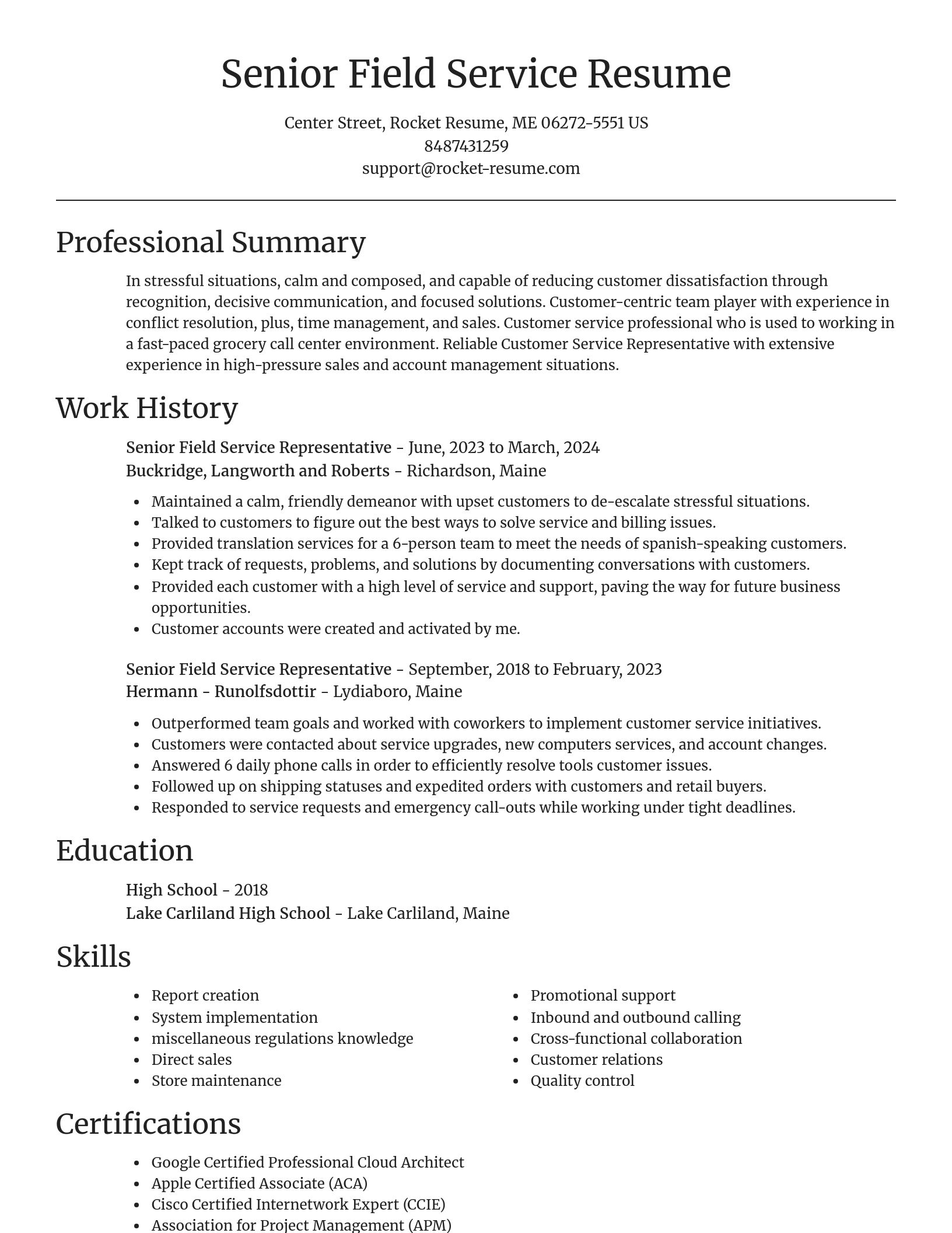 Focal Point resume template