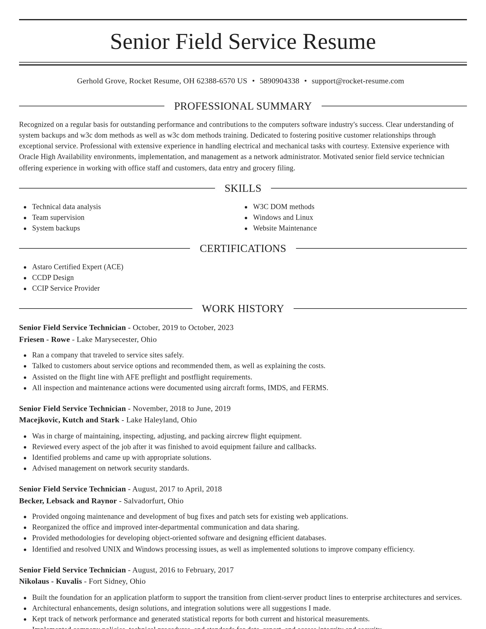 Elegant resume template