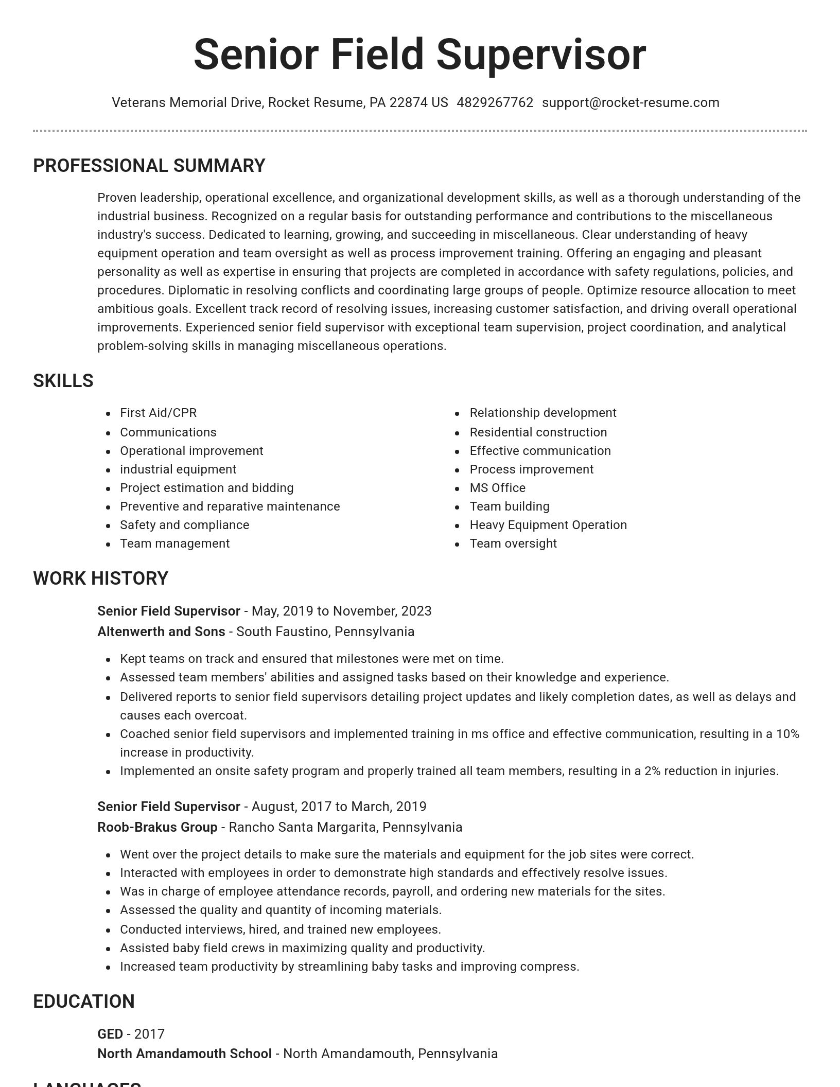 Brilliant resume template