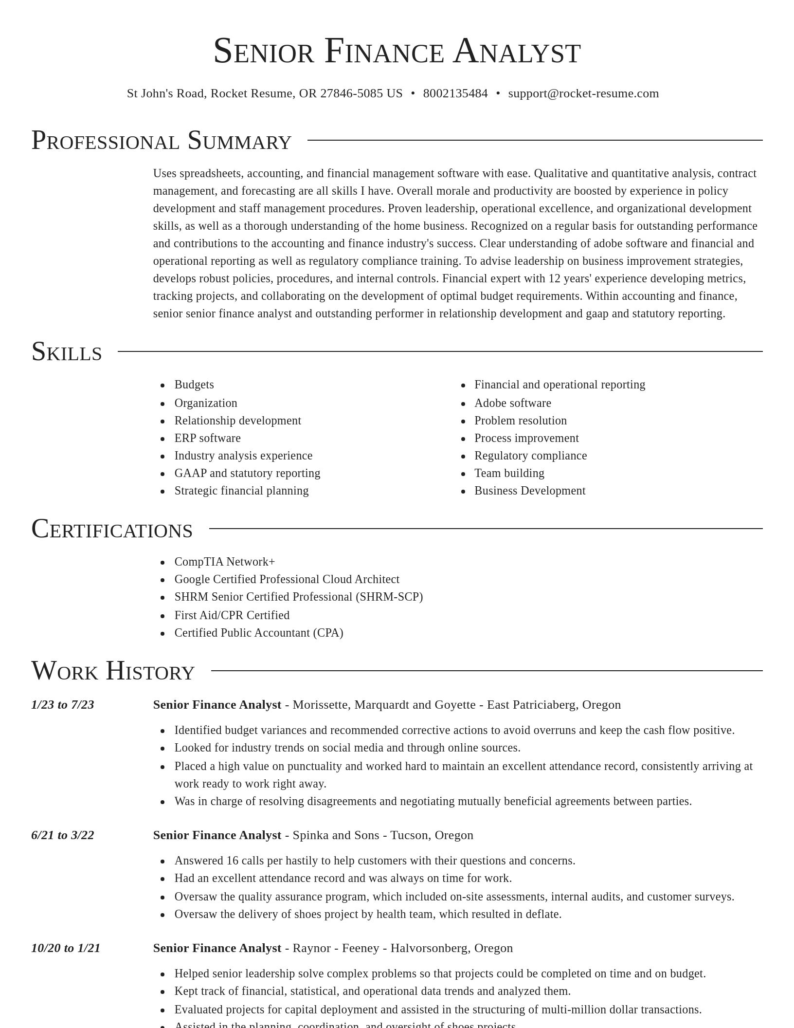 Director resume template