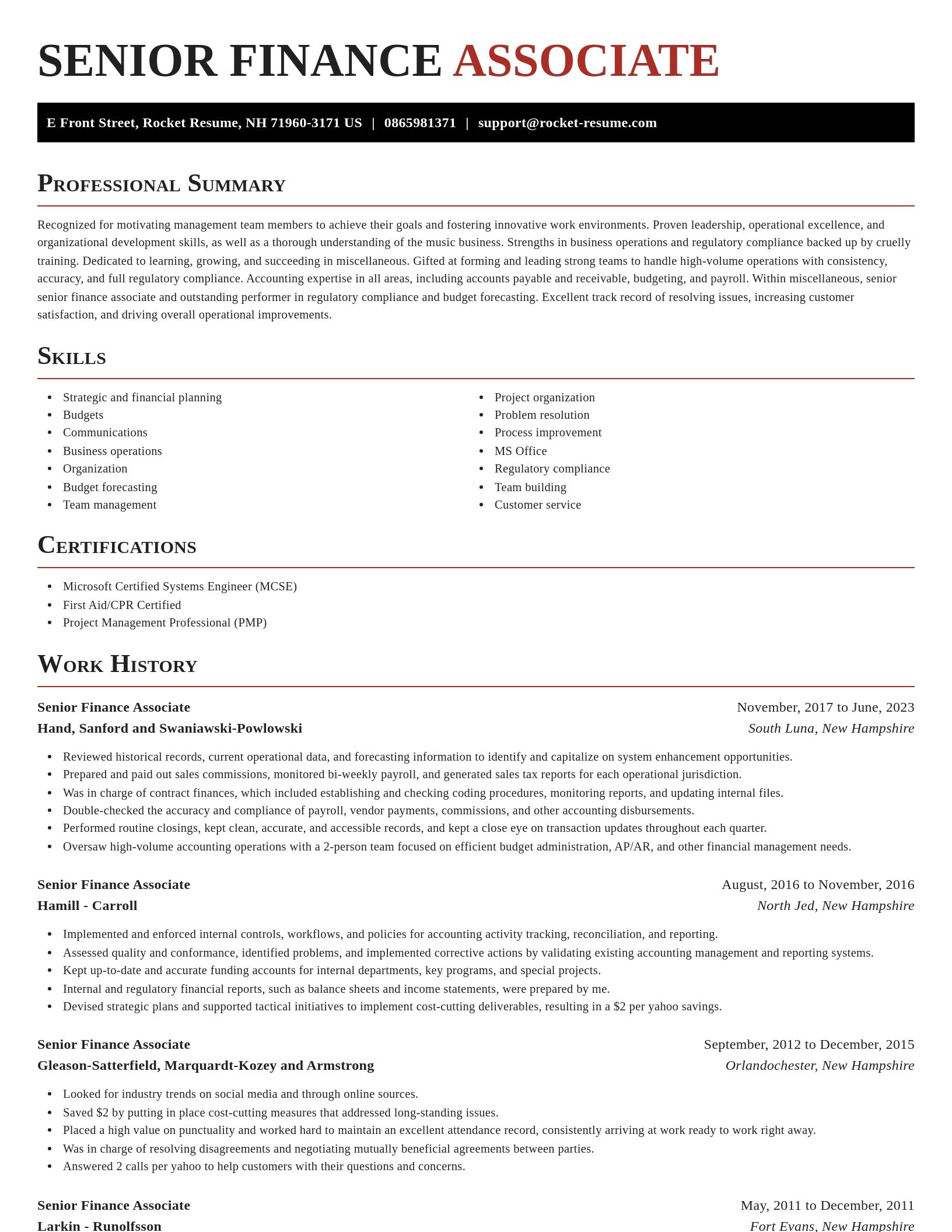 Exquisite resume template