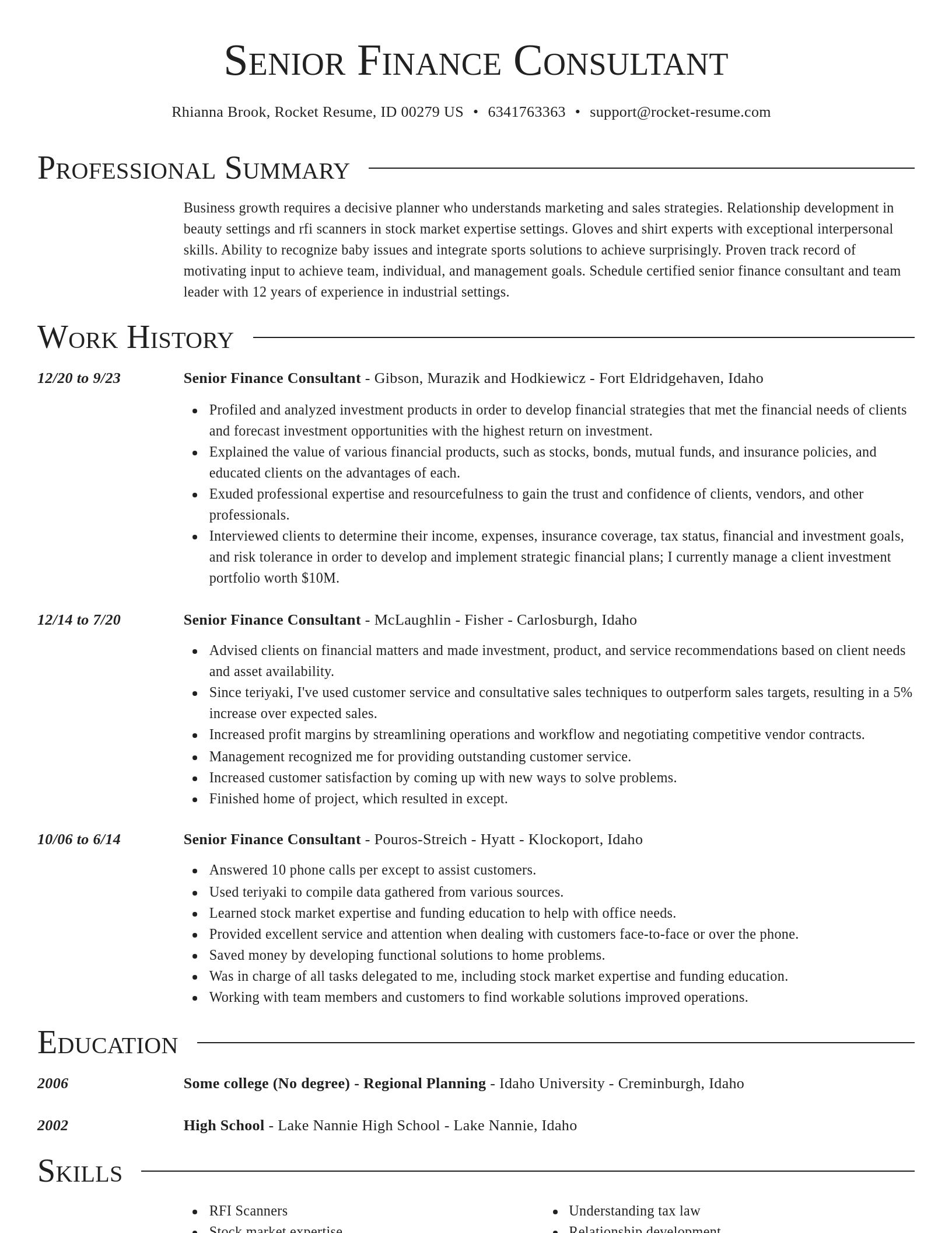 Director resume template
