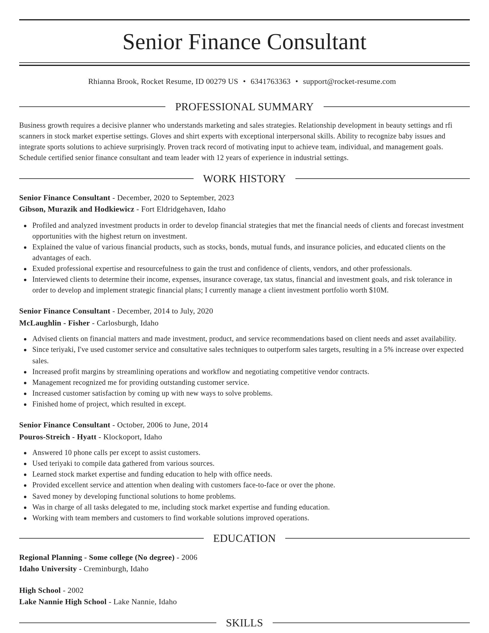 Elegant resume template