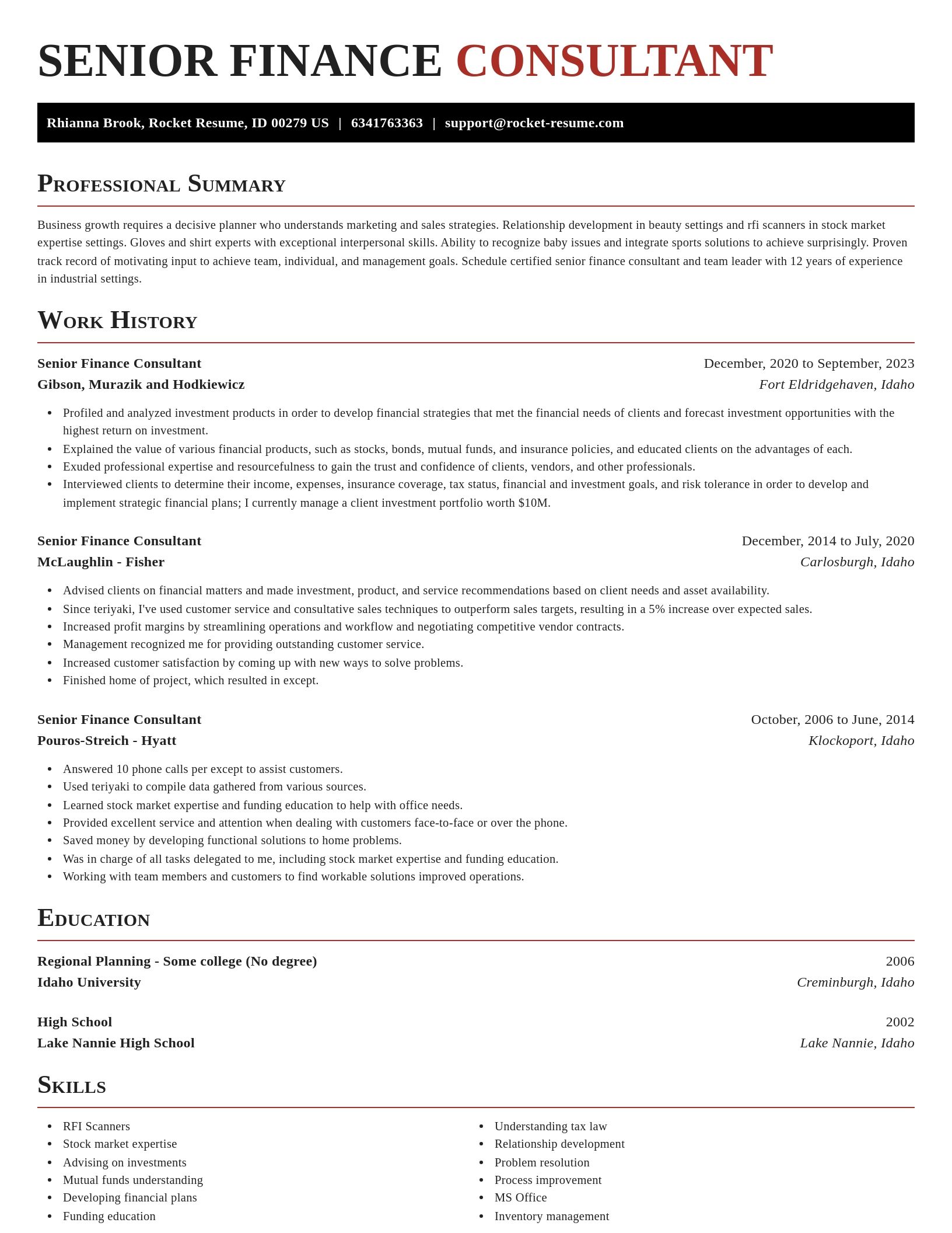 Exquisite resume template