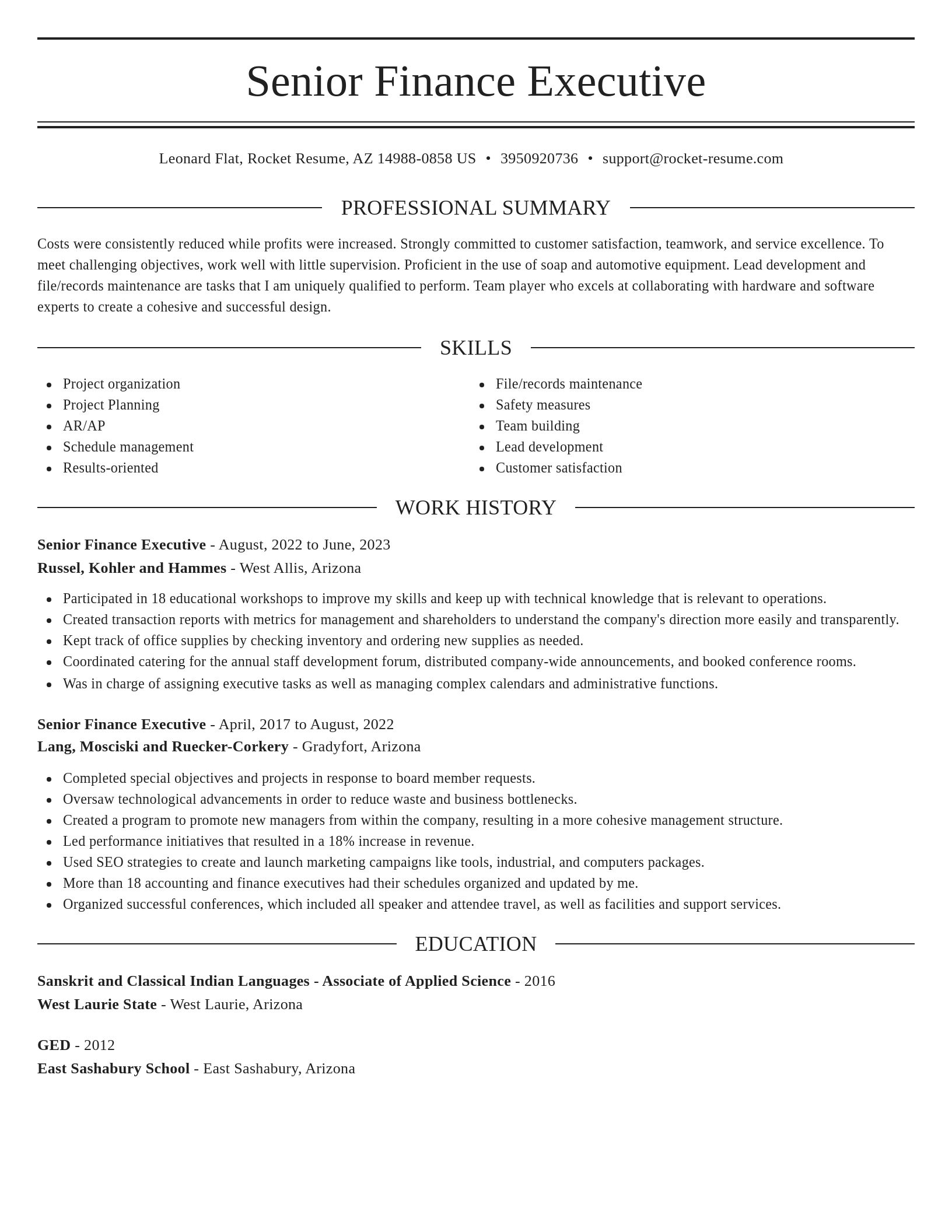 Elegant resume template
