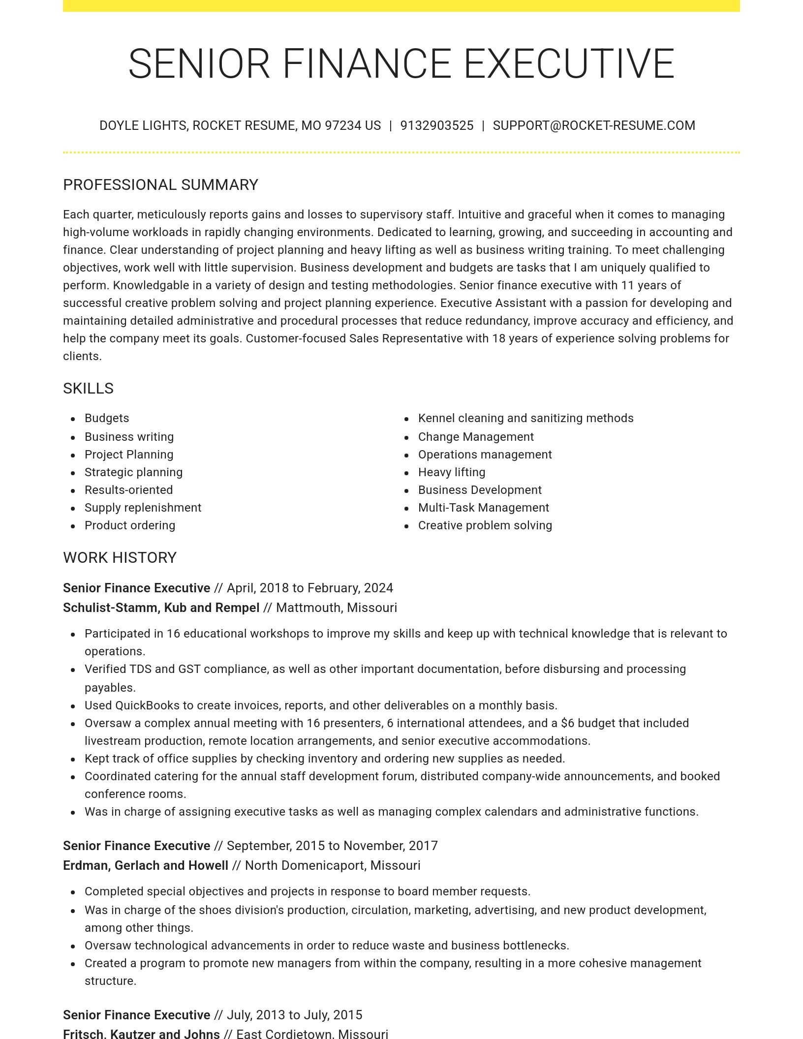 Grand resume template
