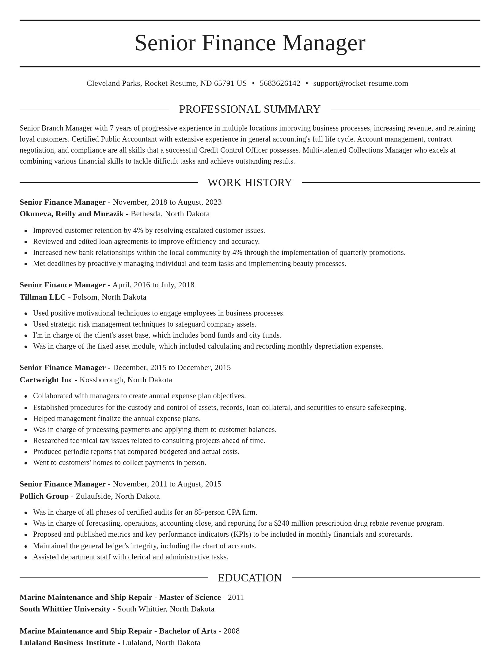 Elegant resume template