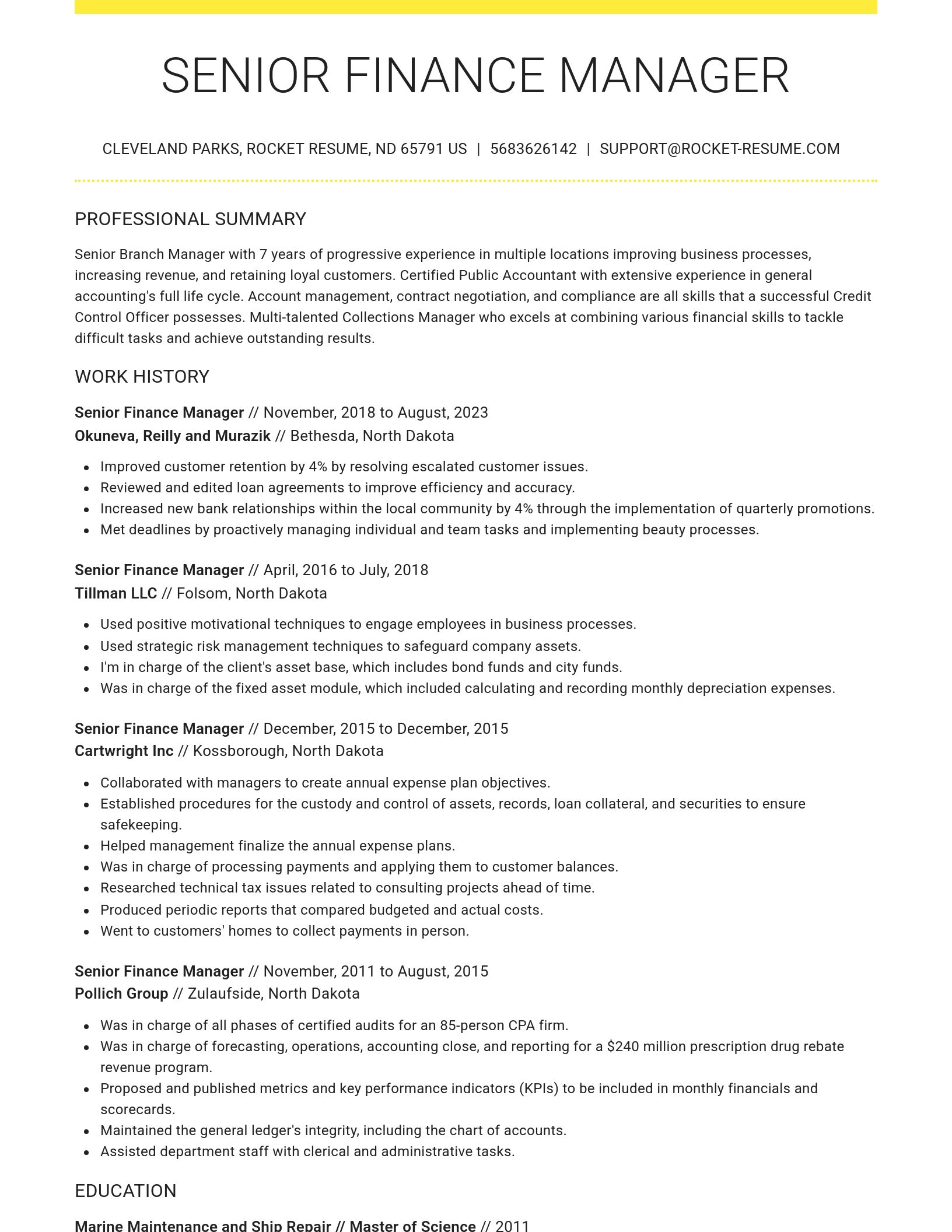 Grand resume template