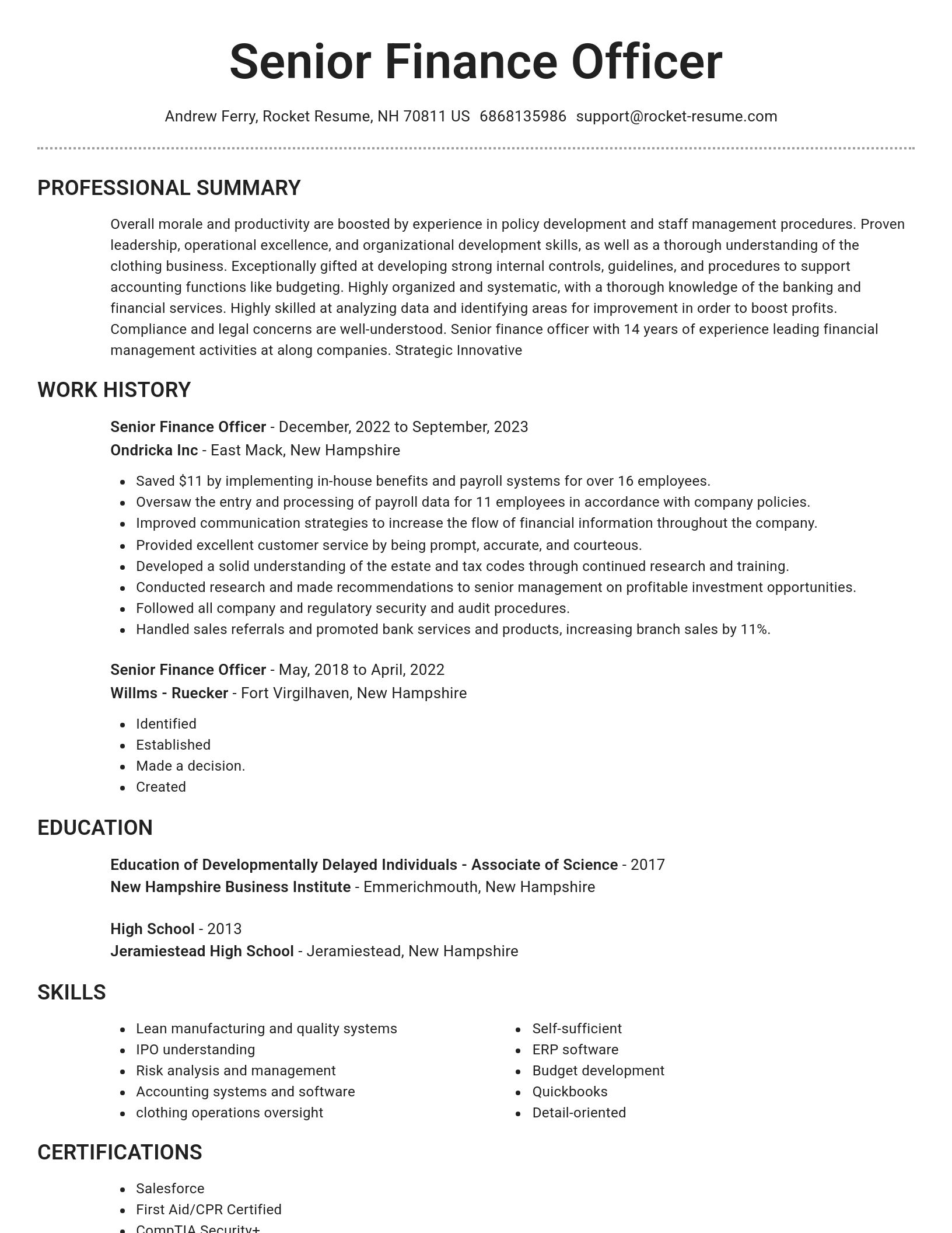 Brilliant resume template