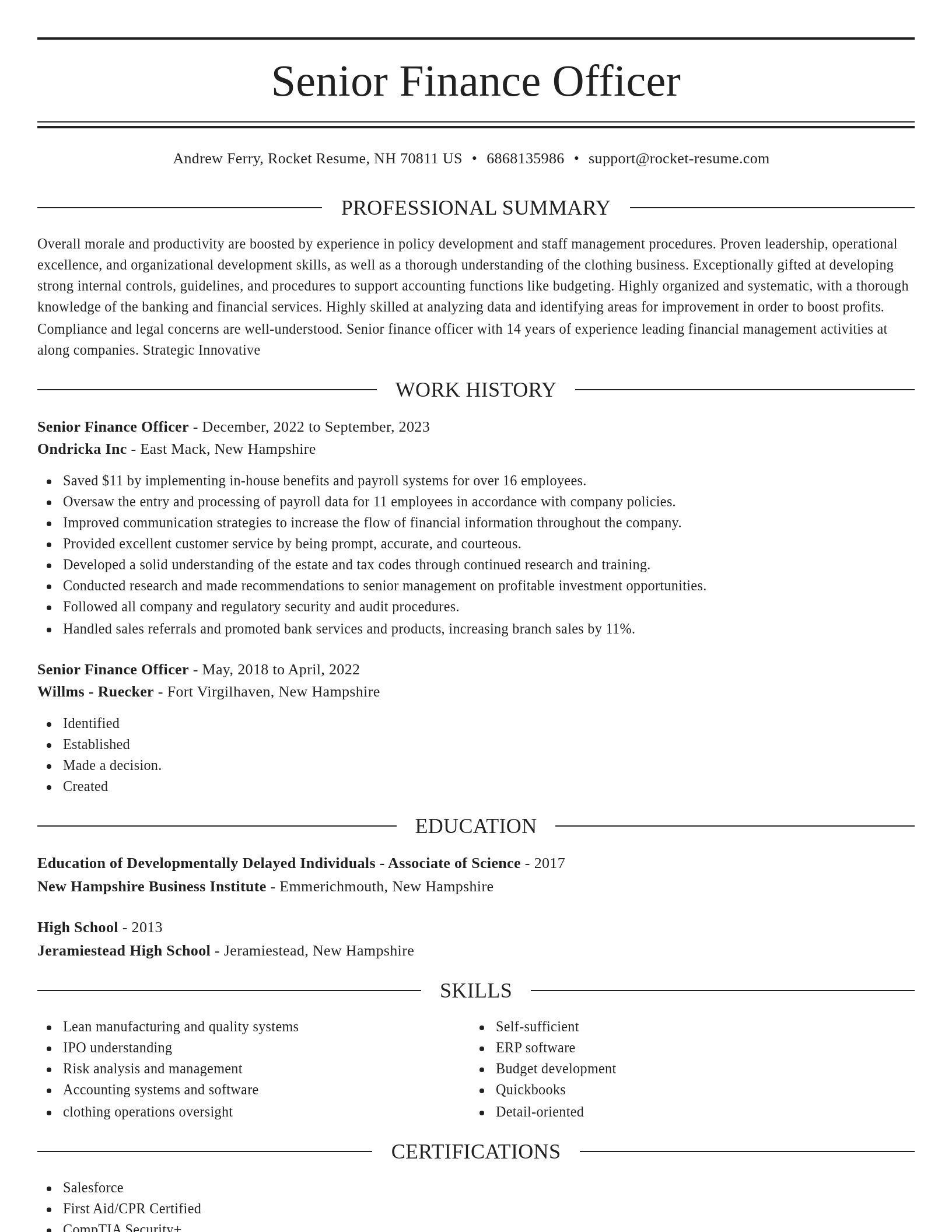 Elegant resume template