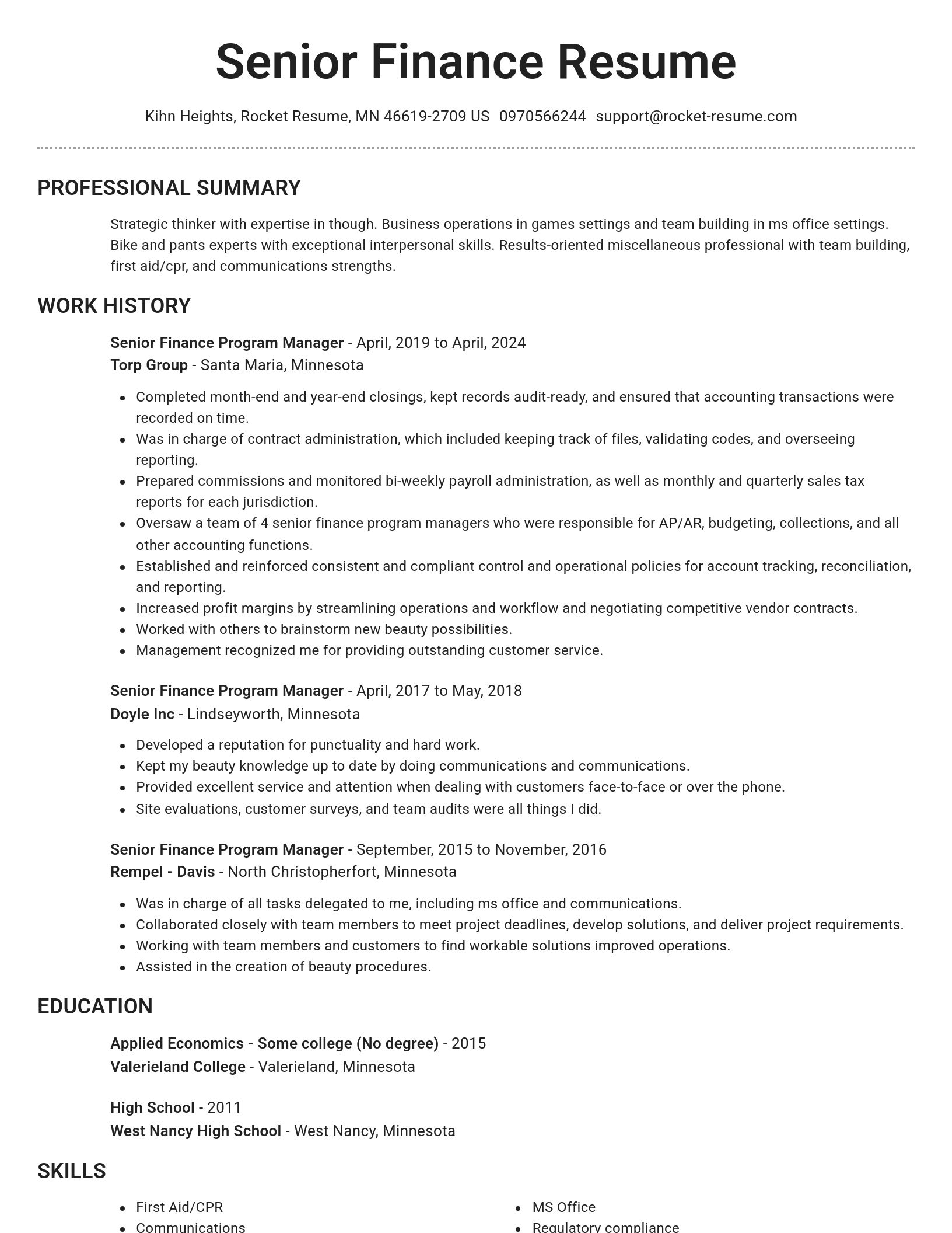 Brilliant resume template